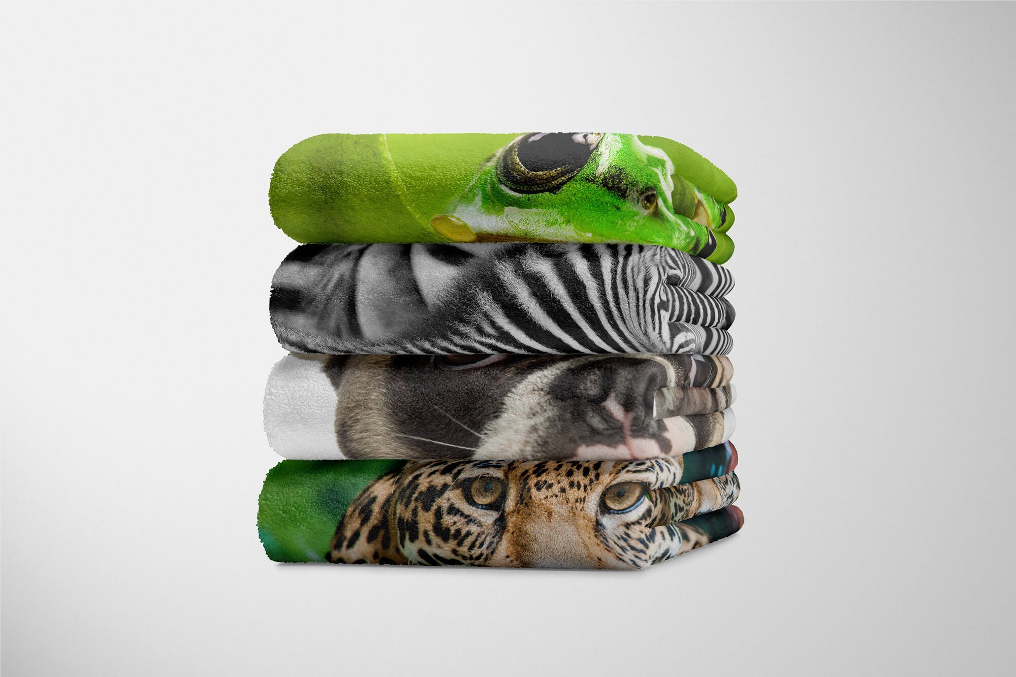 Bulld, Tiermotiv Handtuch mit Kuscheldecke Strandhandtuch (1-St), französische Saunatuch Art Handtücher Sinus Handtuch Baumwolle-Polyester-Mix
