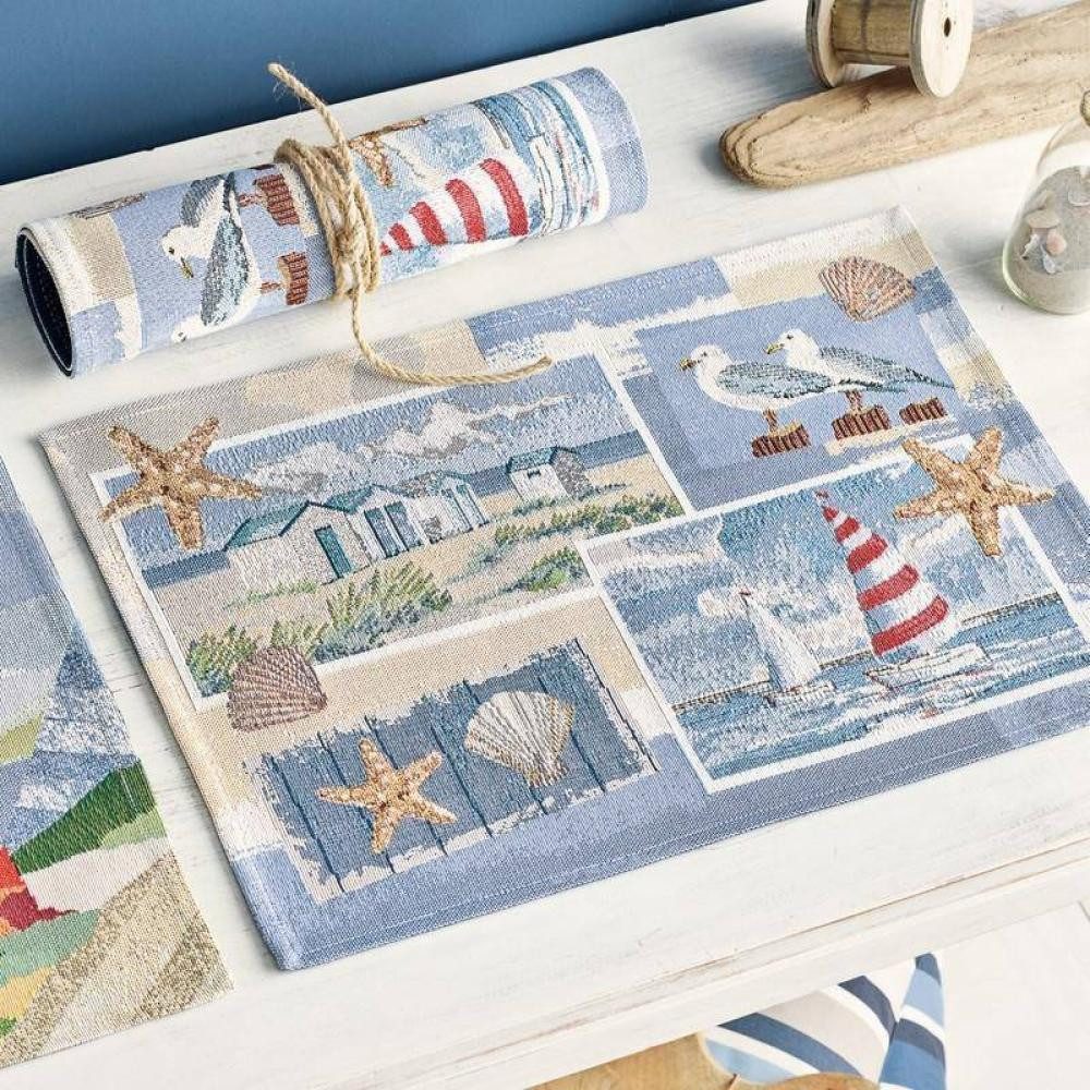 sander table + home Platzset Tischset Beach House 32 x 48 cm