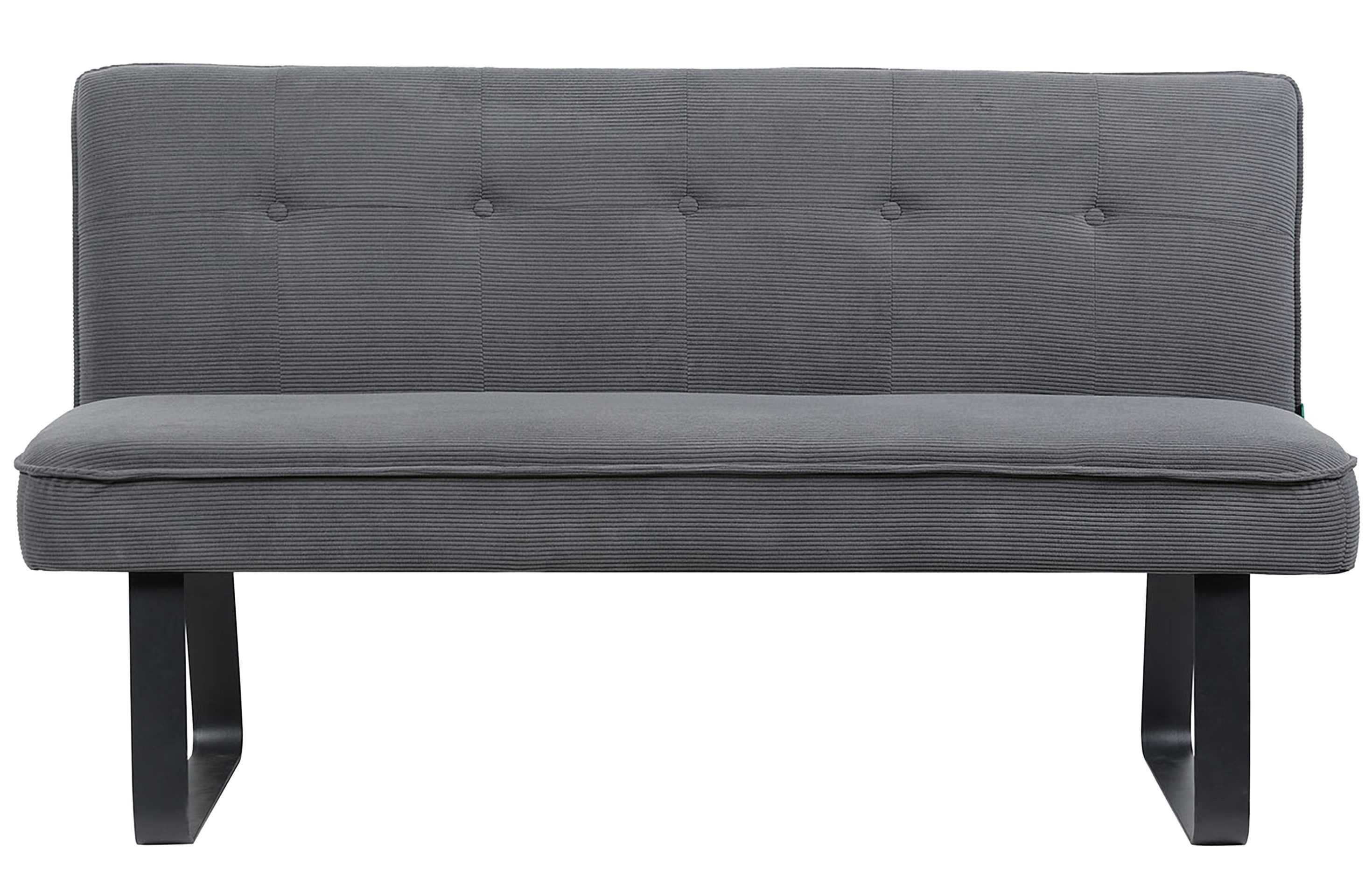 DUBI Möbel Essbank Emilia, Federkernbox gepolstert, mit Rückenlehne, 160cm, Metallgestell