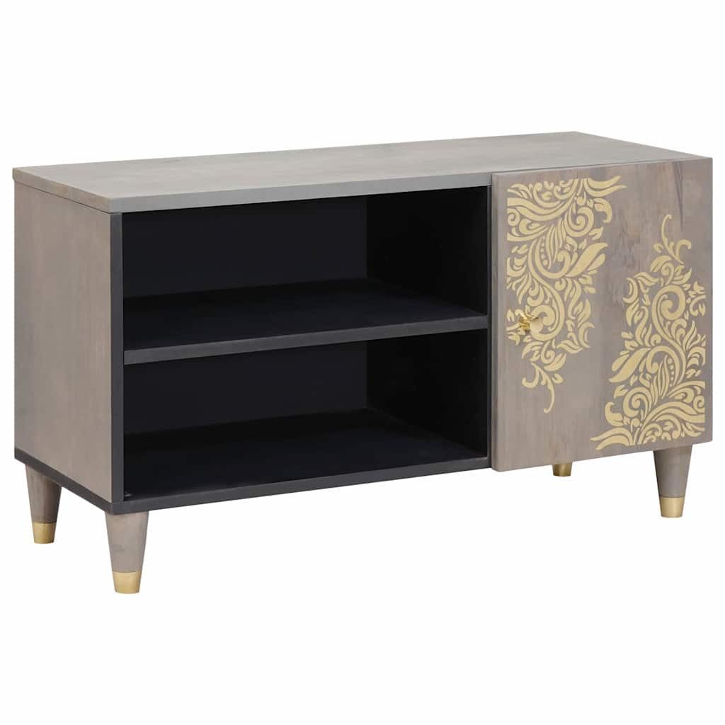 vidaXL TV-Schrank TV-Schränk Grau 80 x 33 x 46 cm Massivholz (1-St)