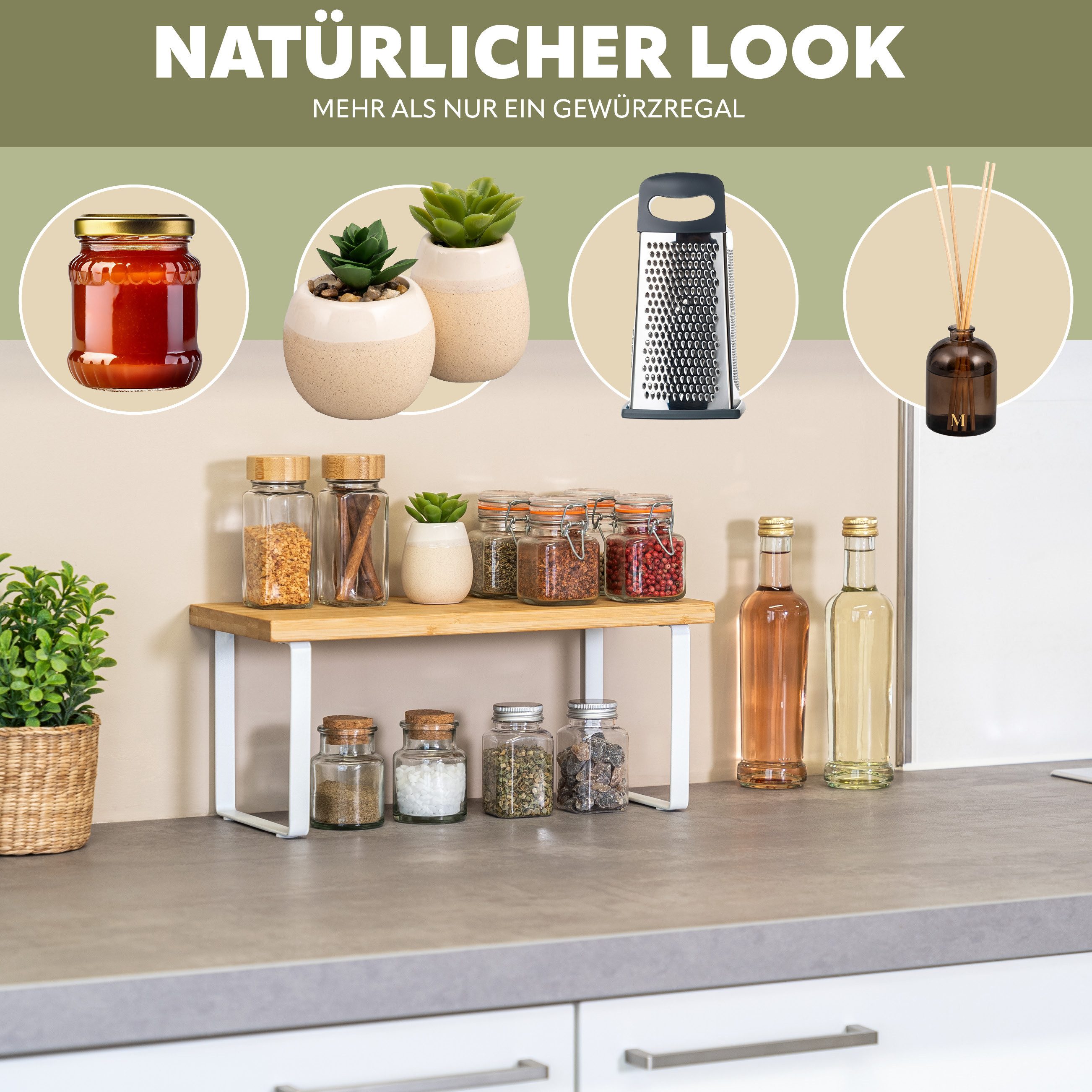 bremermann Küchenregal Gewürzregal, aus Bambus und günstig online kaufen