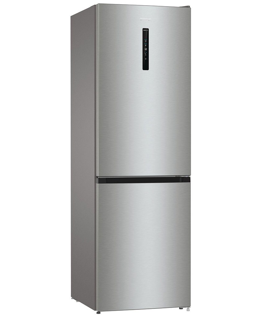 GORENJE Kühlschrank Edelstahl NRK61CAXL4, 185 cm hoch, 60 cm breit, AdaptTech, FastFreeze, EcoMode-Programm, NoFrostPlus