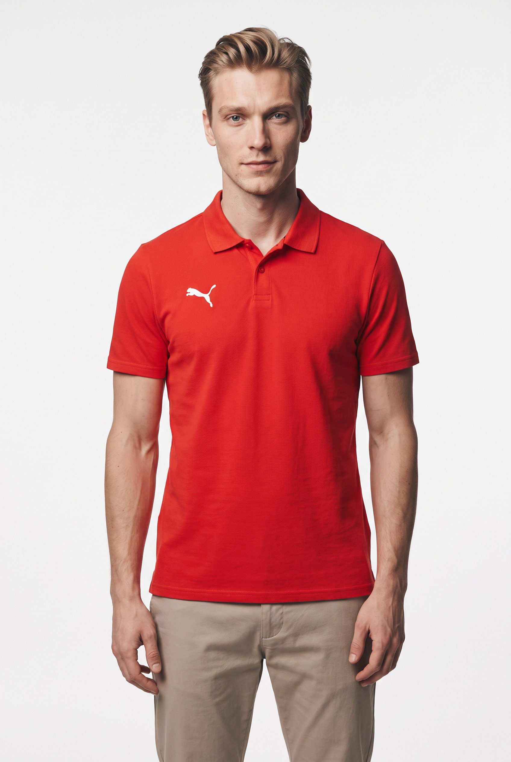 PUMA Poloshirt TEAMGOAL CASUALS POLO Regular fit Passform, Kurzarm-Design, für Sport, 3-Knopf-Form