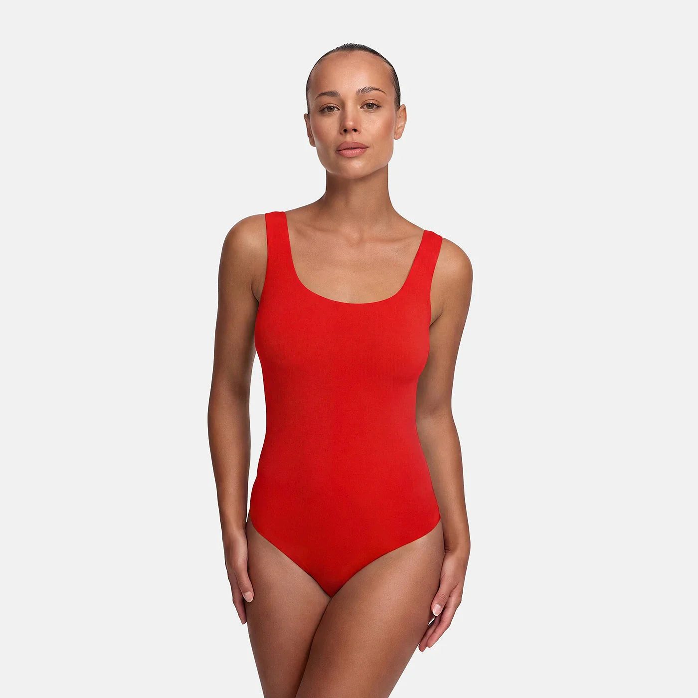 Creamy Fabrics Miederbody Low Back - Body-Fire Red-XS (1-tlg) Figurformend