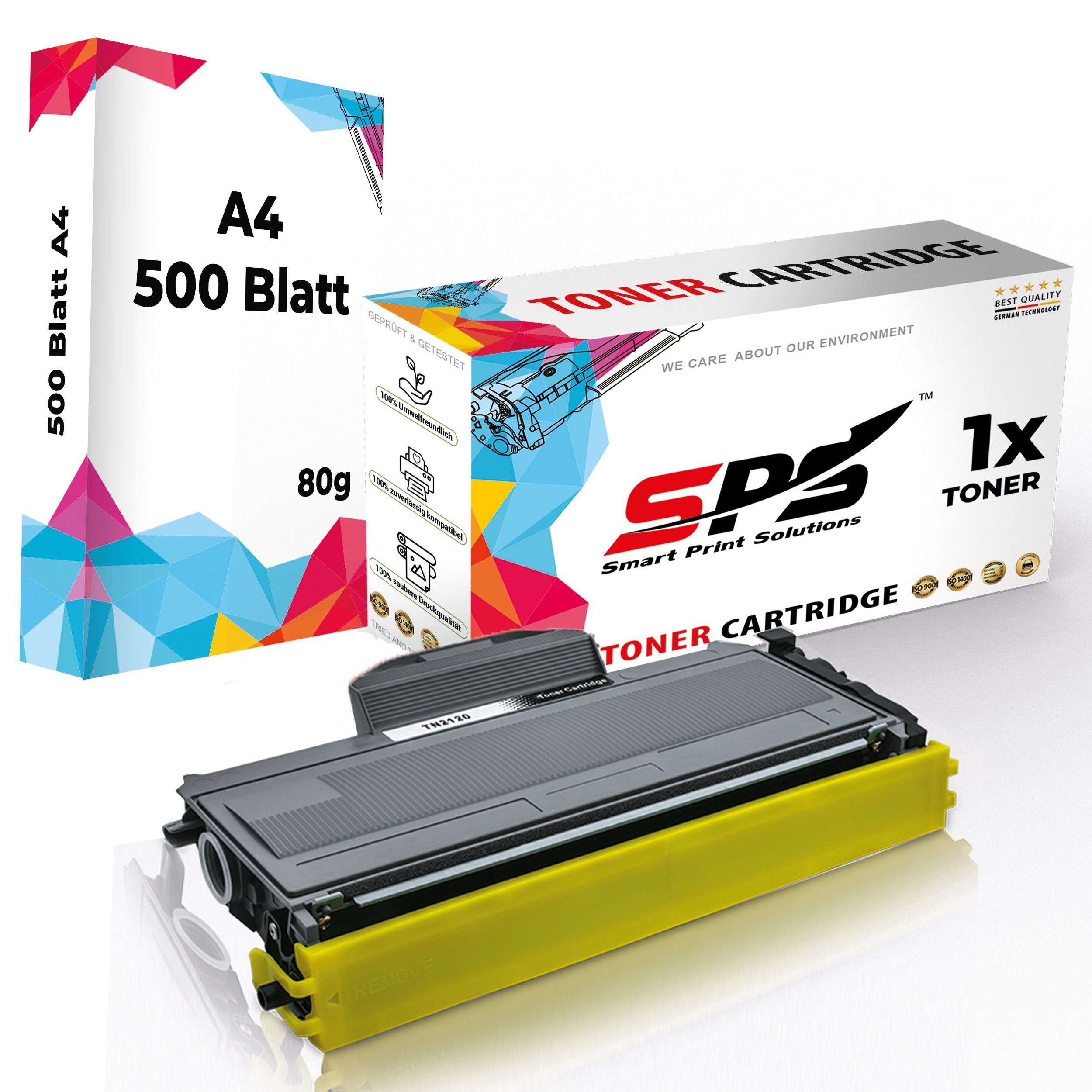 SPS Tonerkartusche Kompatibel für + Toner Papier, (1x 1x Schwarz) A4 Pack (1er TN-2120, Brother MFC-7320