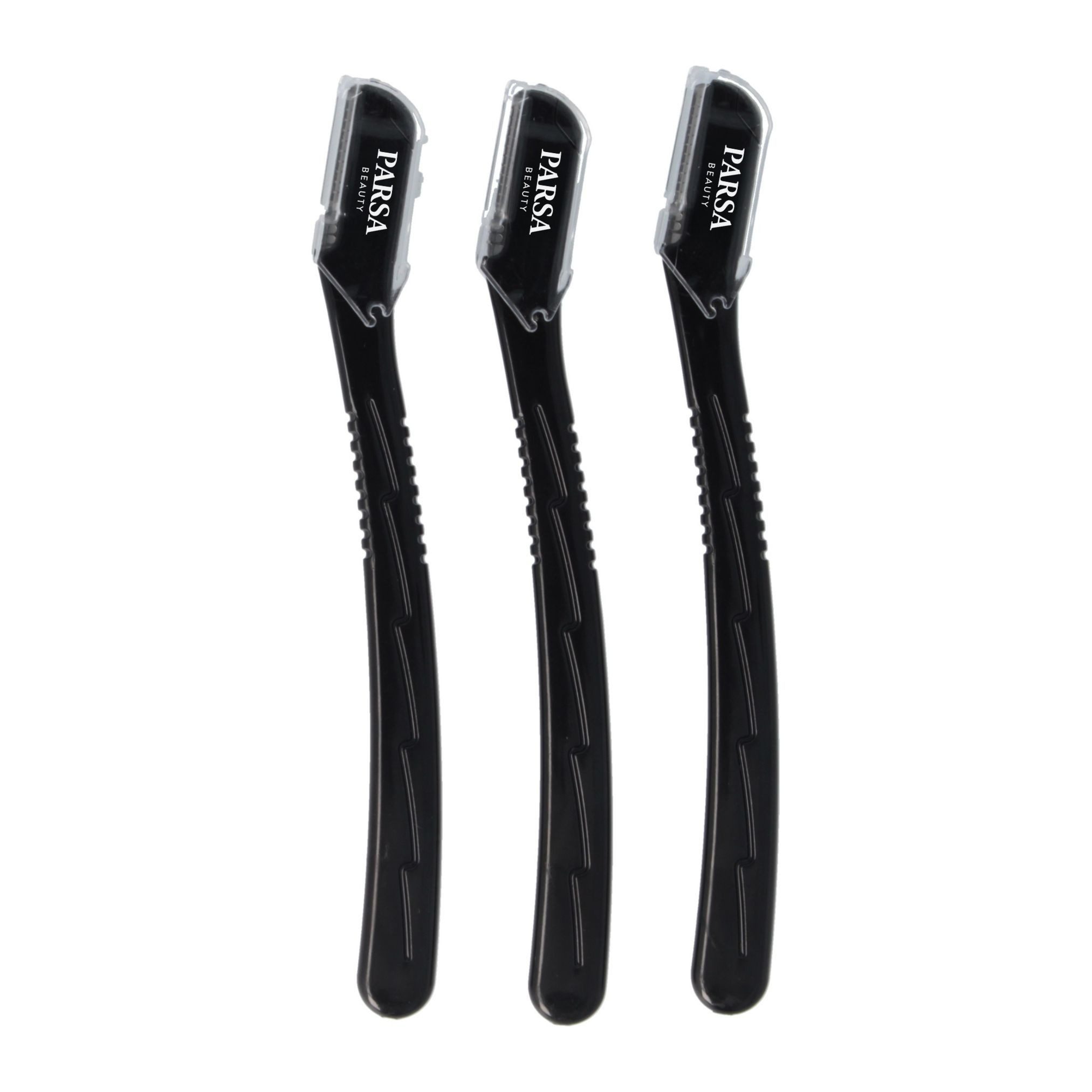 PARSA Beauty Gesichtshaarentferner Essential Augenbrauen- & Gesichtshaartrimmer in schwarz, 3 Stück