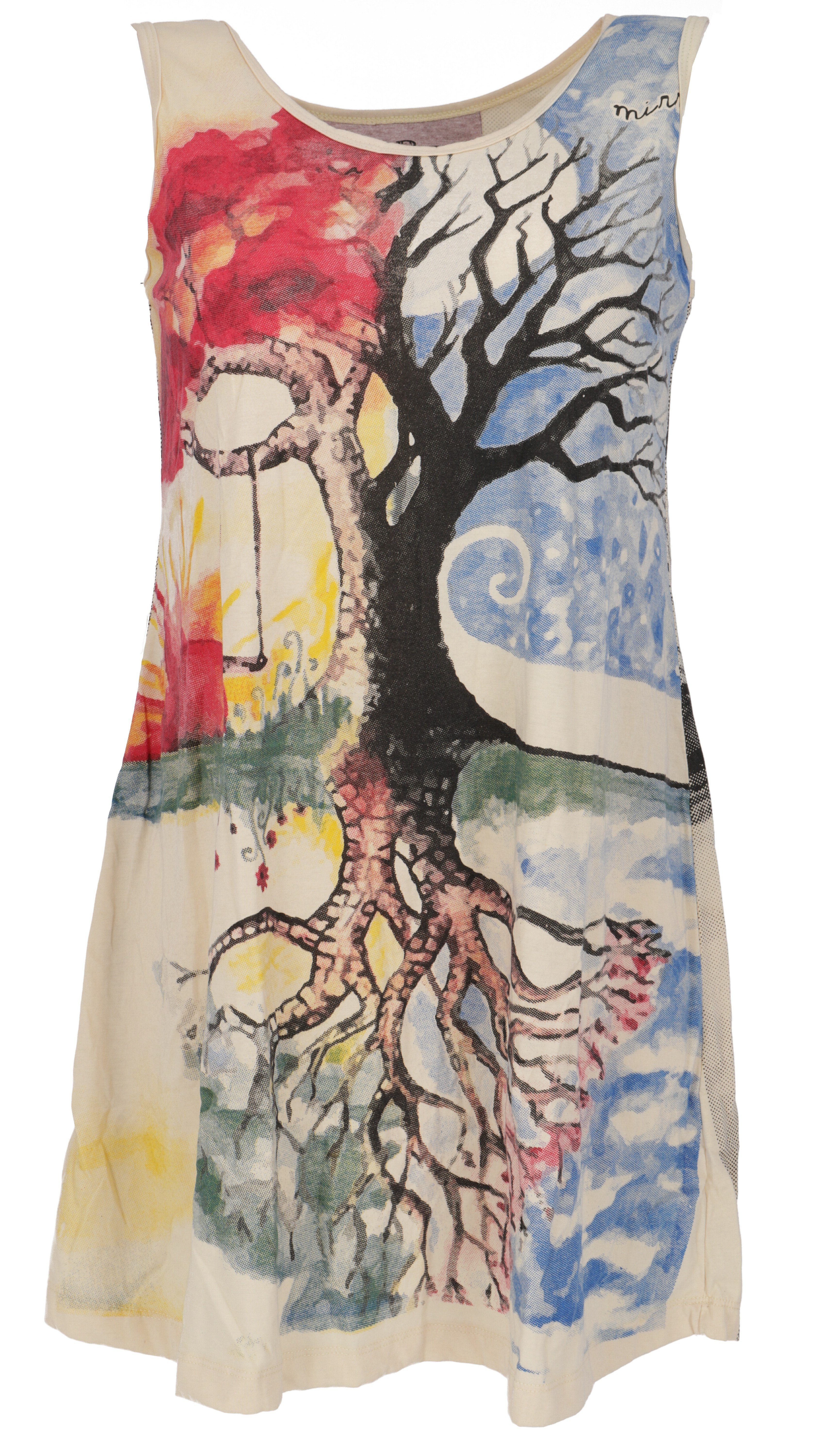 Guru-Shop T-Shirt Mirror Top, Longshirt, Minikleid - Lebensbaum.. Festival, günstig online kaufen