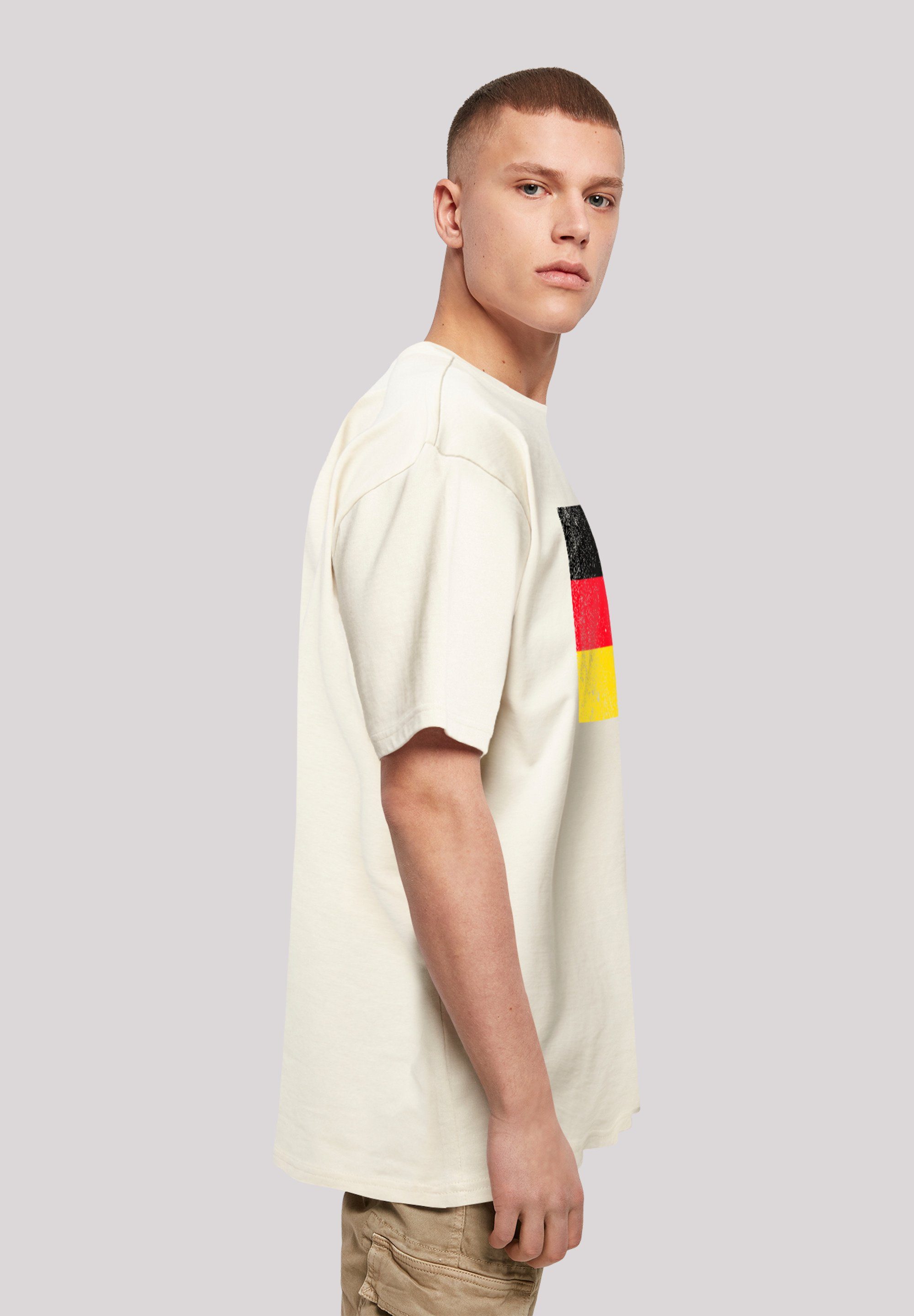 distressed Print T-Shirt Germany sand Deutschland F4NT4STIC Flagge
