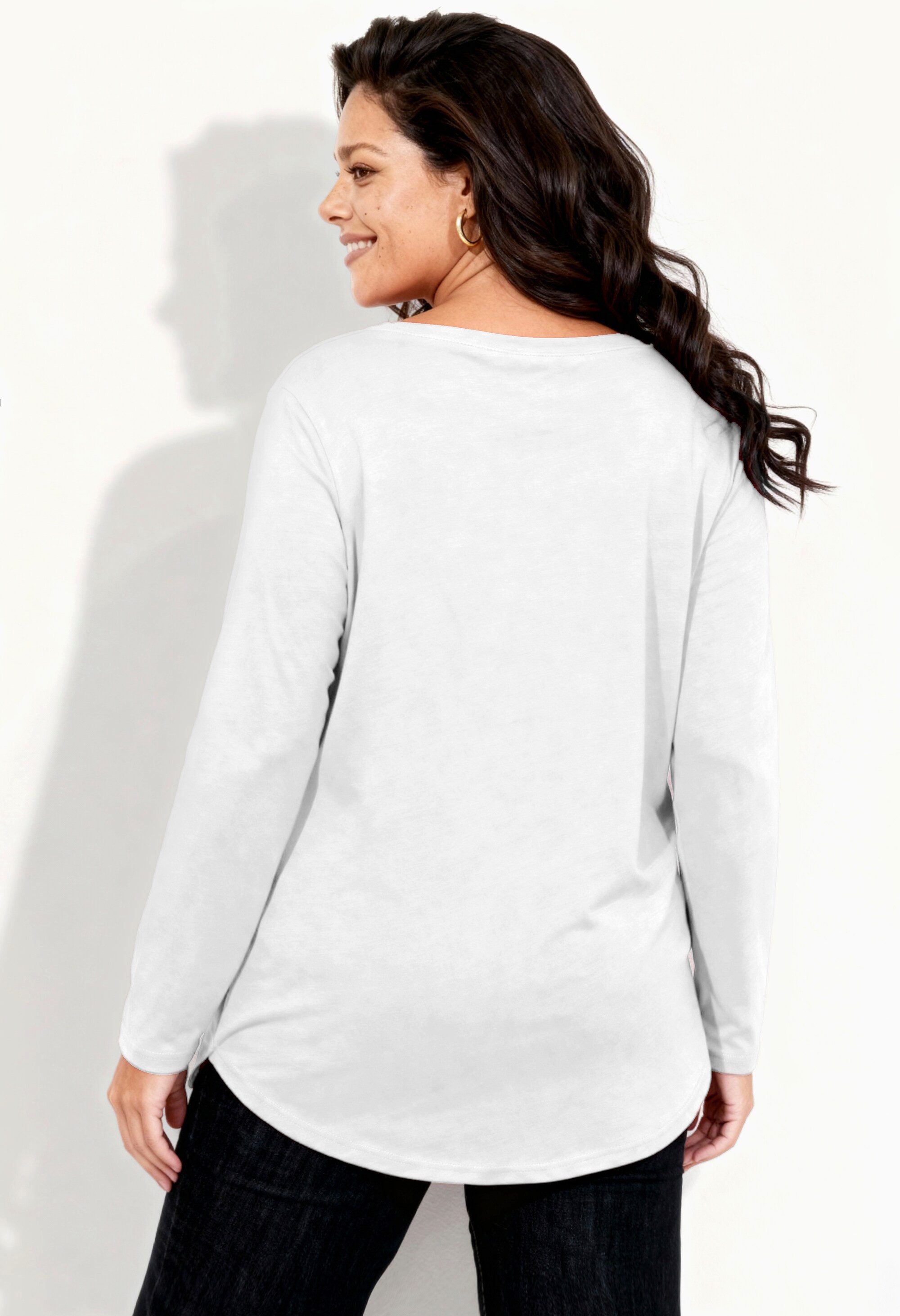 Angel of Style Longshirt T-Shirt mit Weihnachtsbaum