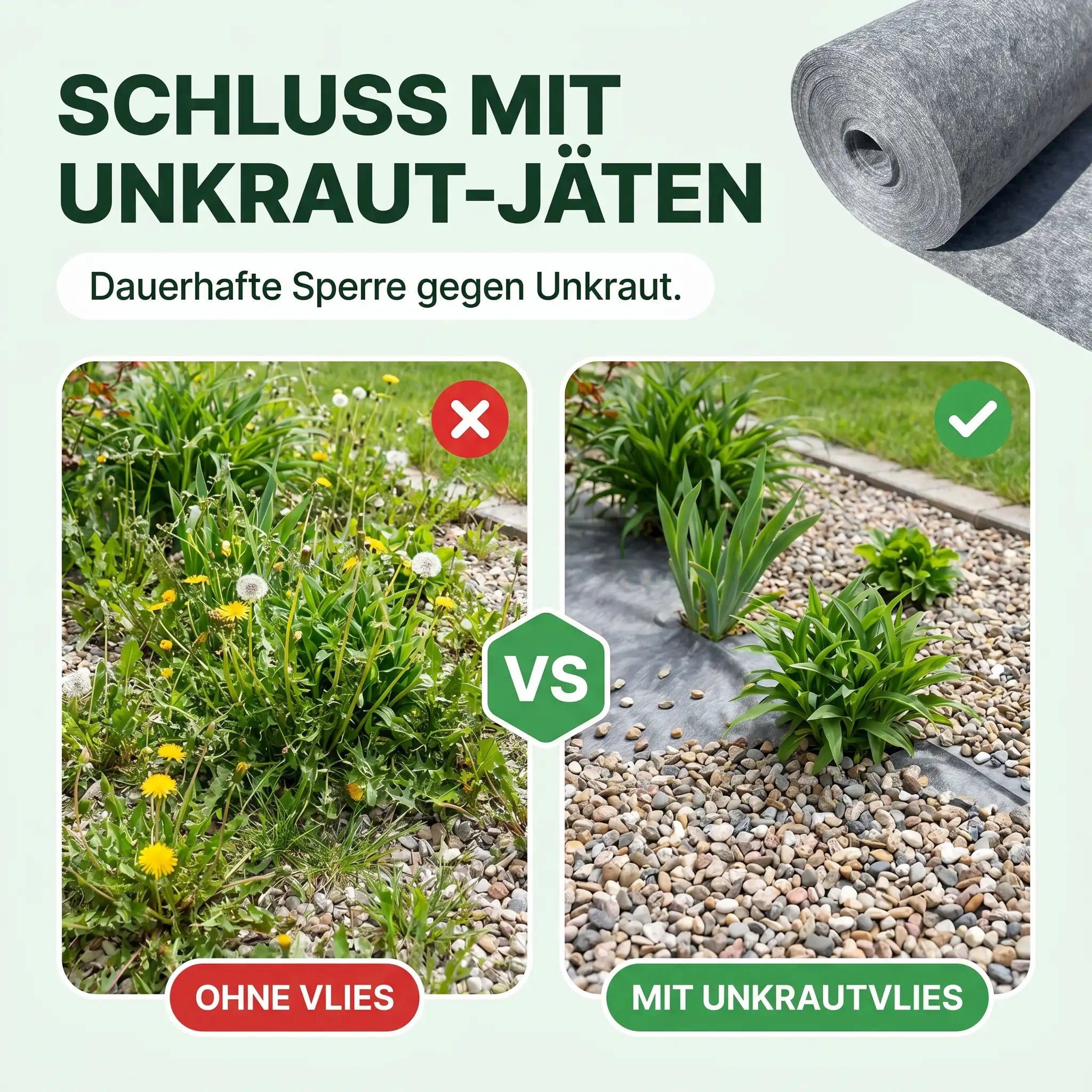 Florade Unkrautvlies, 1 m x 15 m
