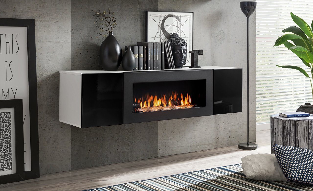 ASM-Moebel TV-Wand TV Tisch mit Bio-Ethanol günstig online kaufen