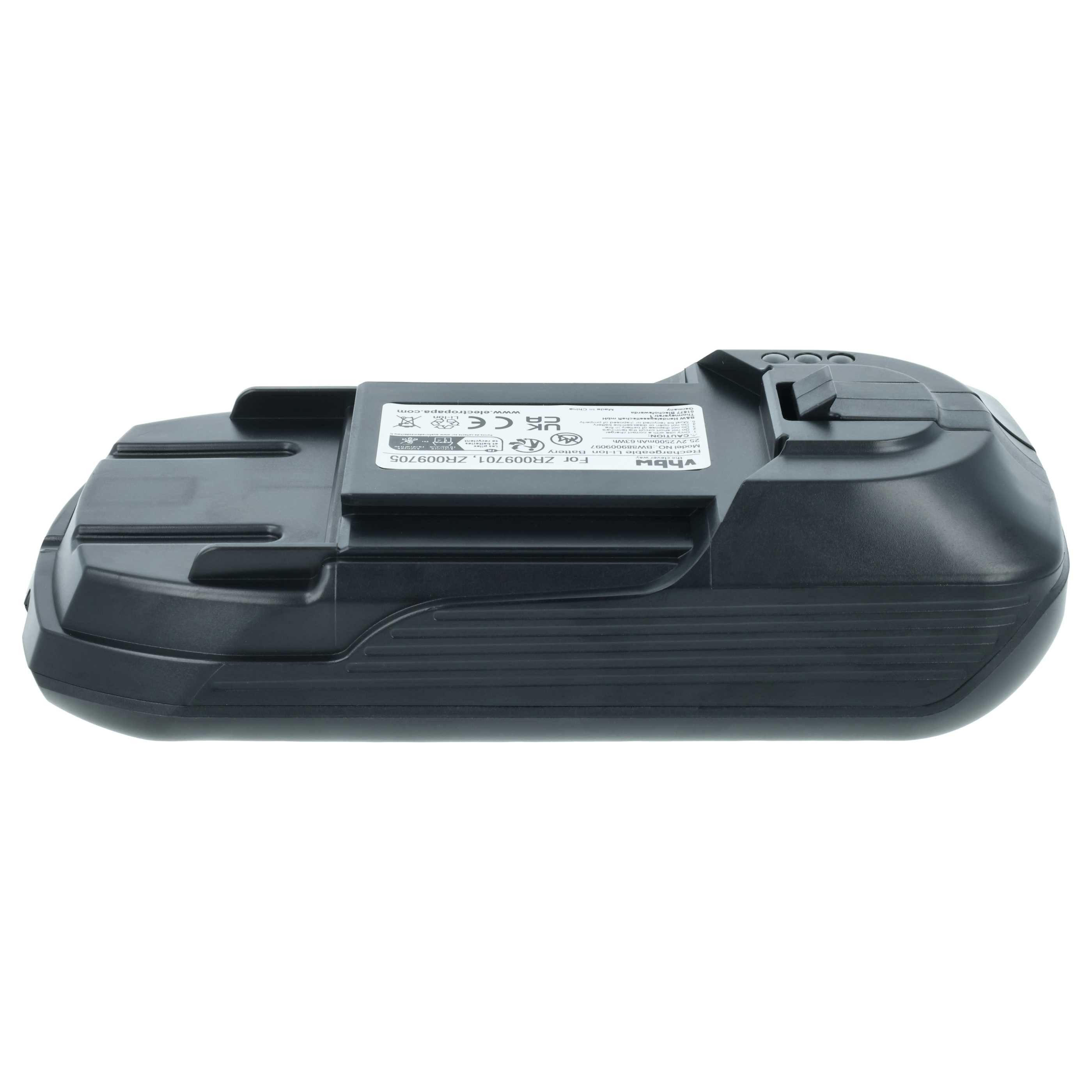vhbw passend für Rowenta X-FORCE FLEX 11.60, X-FORCE FLEX 12.60, X-FORCE 11 Staubsauger-Akku Akku Li-Ion 2500 mAh (25,2 V, 1 St), Leistungsfähiger Austausch-Akk – Bild 4 von 5