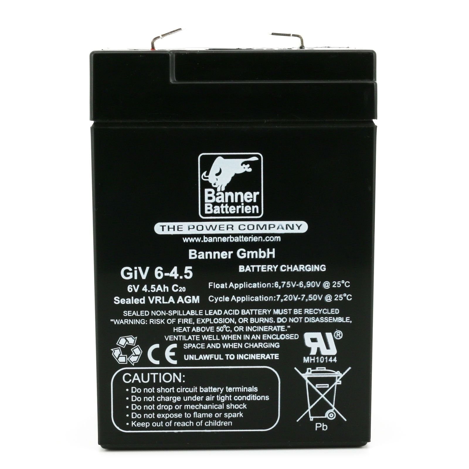 Banner Batterien Batterie Stand by Bull 6 Volt 4,5 Ah GIV 06-4.5 Batterie, 6 Volt 4,5 Ah GiV 06-4,5