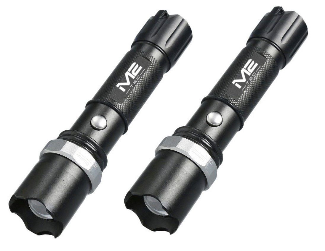 Qivee LED Taschenlampe 007 (Set, 2-St., Set mit 2 Stück), LED, USB Ladefunktion