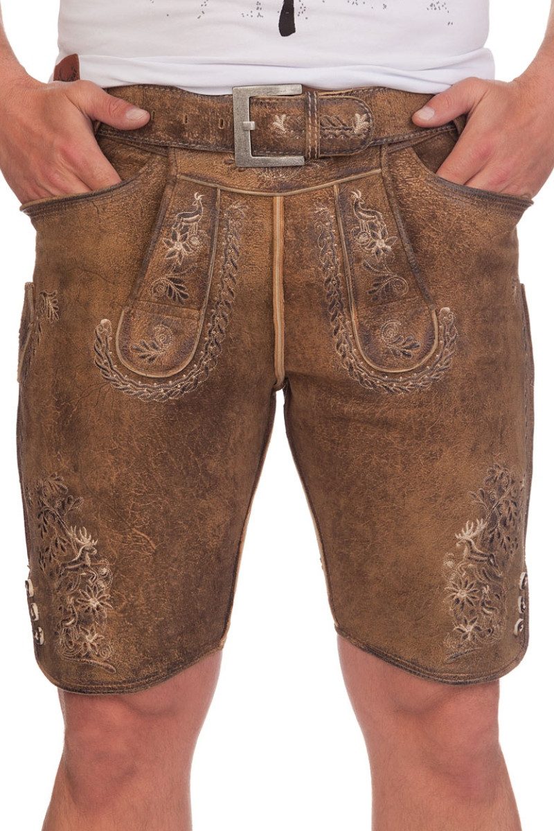 MarJo Trachtenlederhose Lederhose Herren kurz - KLAUS - ernte