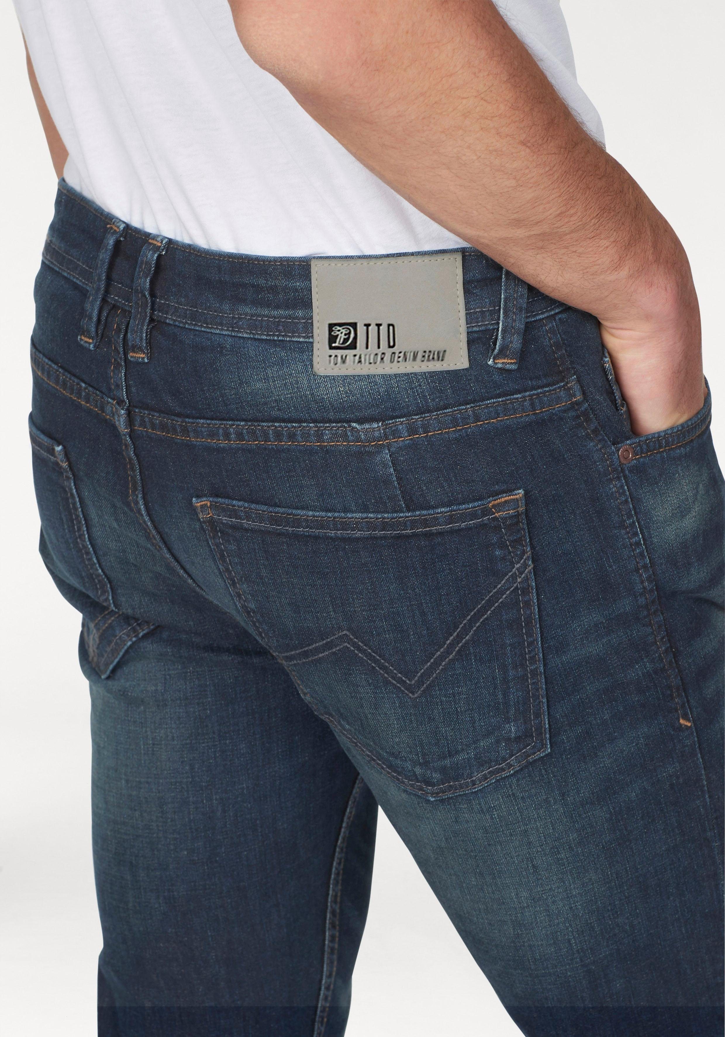 TOM TAILOR Denim Slim-fit-Jeans PIERS Slim fit mit etwas niedrigerer Leibhöhe