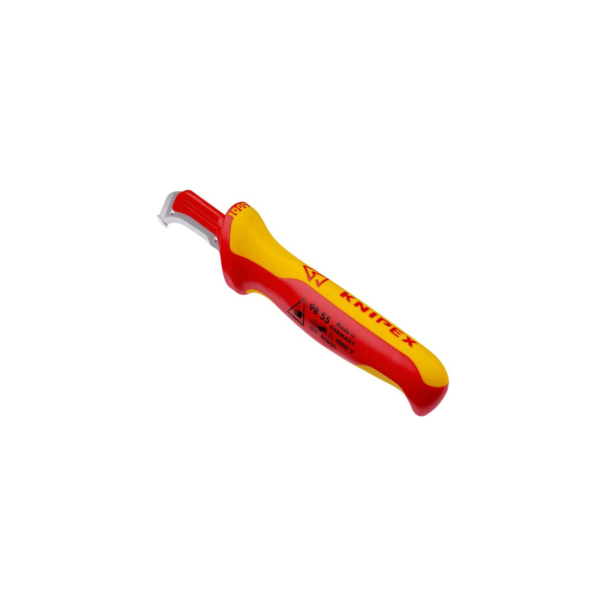 Knipex Kabelmesser KNIPEX 98 55 Abmantelungsmesser mit Gleitschuh isoliert mit