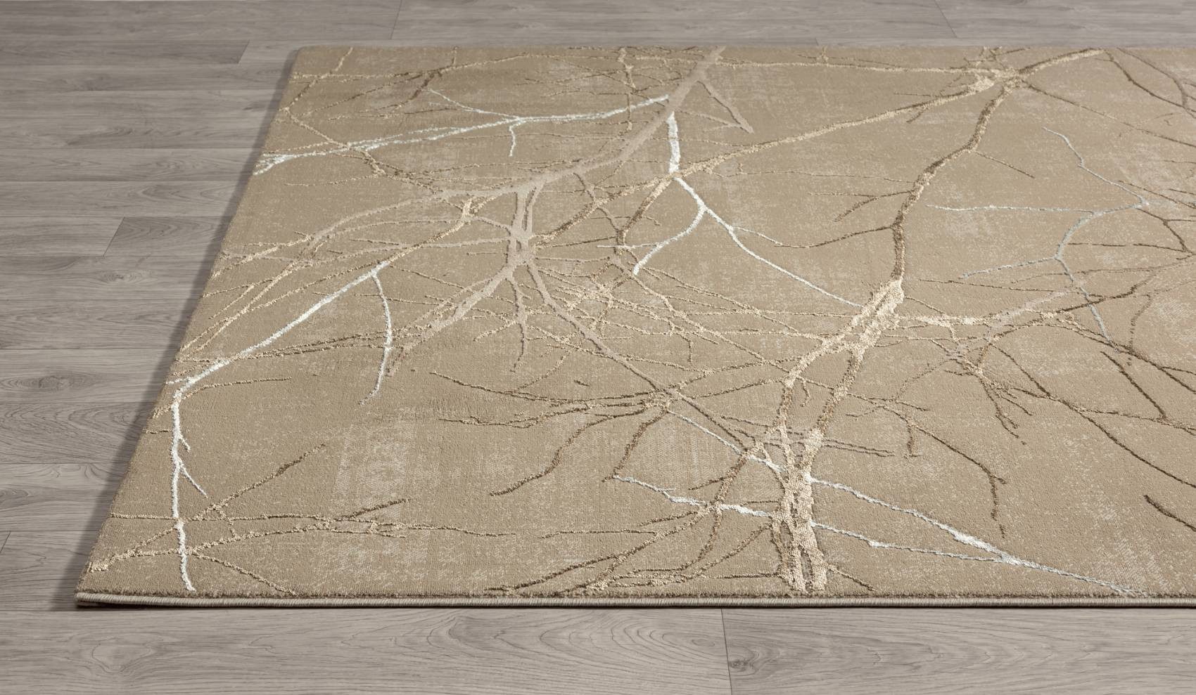 Floornovo Teppich Indoor Teppich Beige versch. Größen - rechteckig für alle Innenräume, rechteckig, Trocken- und Feuchträume