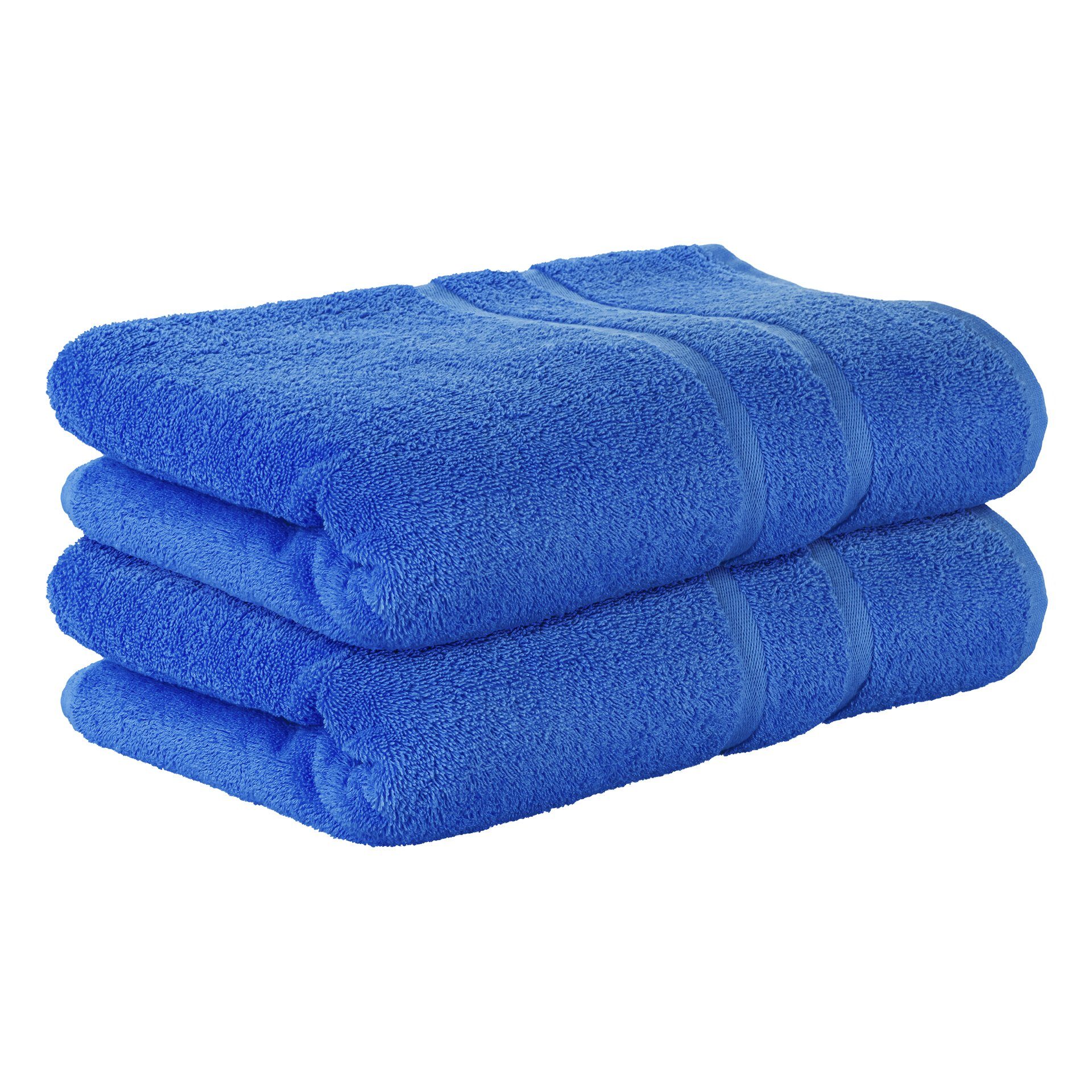 StickandShine Handtuch 2er Set Premium Frottee Handtuch 50x100 cm in 500g/m² aus 100% Baumwolle (2 Stück), 100% Baumwolle 500GSM Frottee Blau
