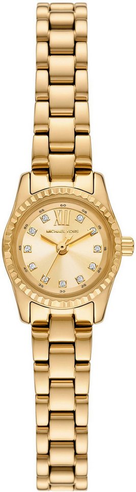 MICHAEL KORS Quarzuhr MICRO PETITE LEXINGTON MK4862, Armbanduhr, Damenuhr, Edelstahlarmband, analog, Glassteine