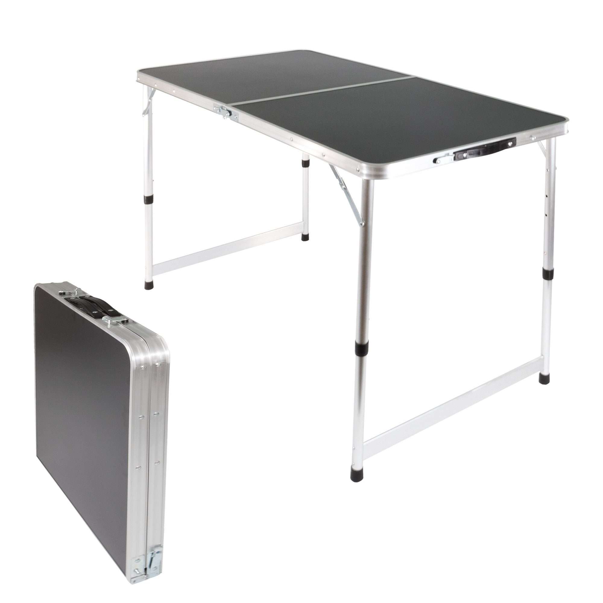 Lemodo Campingtisch höhenverstellbarer Mehrzwecktisch, 120x60 cm, klappbar