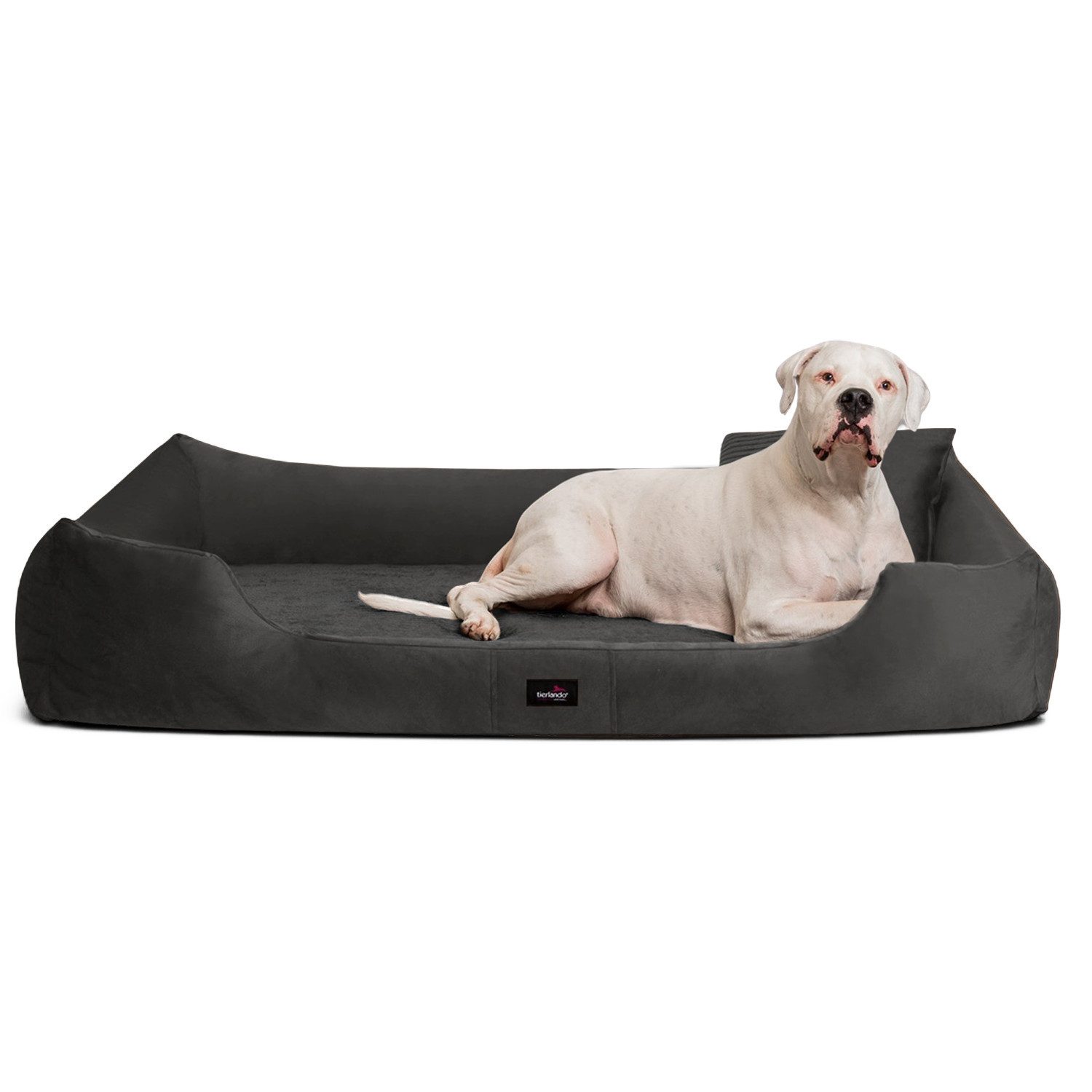 tierlando® Tierbett Orthopädisches Hundebett VINCENT High-Tech-Velours (Triton) und Cord