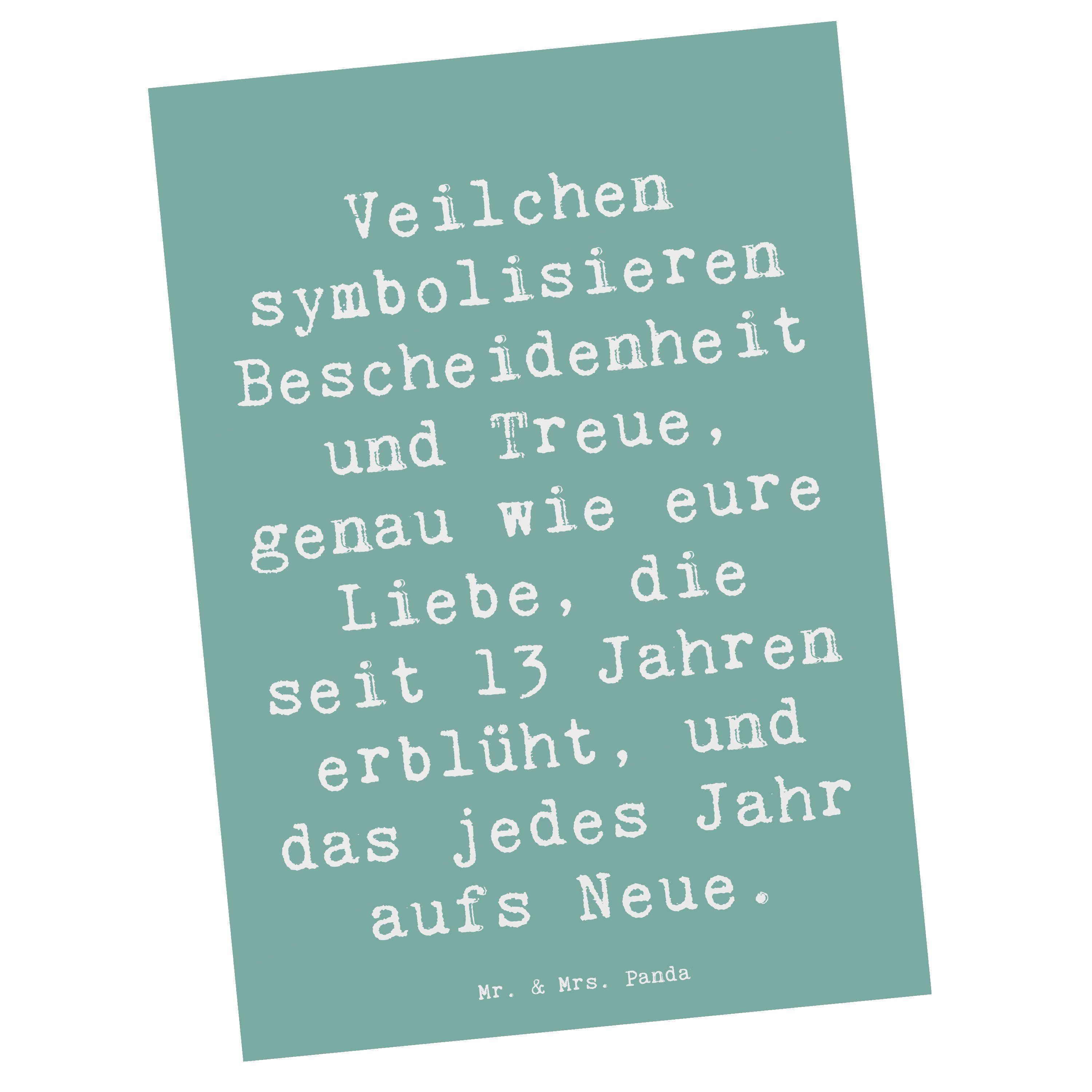 Postkarte 13. Hochzeitstag Veilchenhochzeit - Meeresbrise - Geschenk, Partnersc