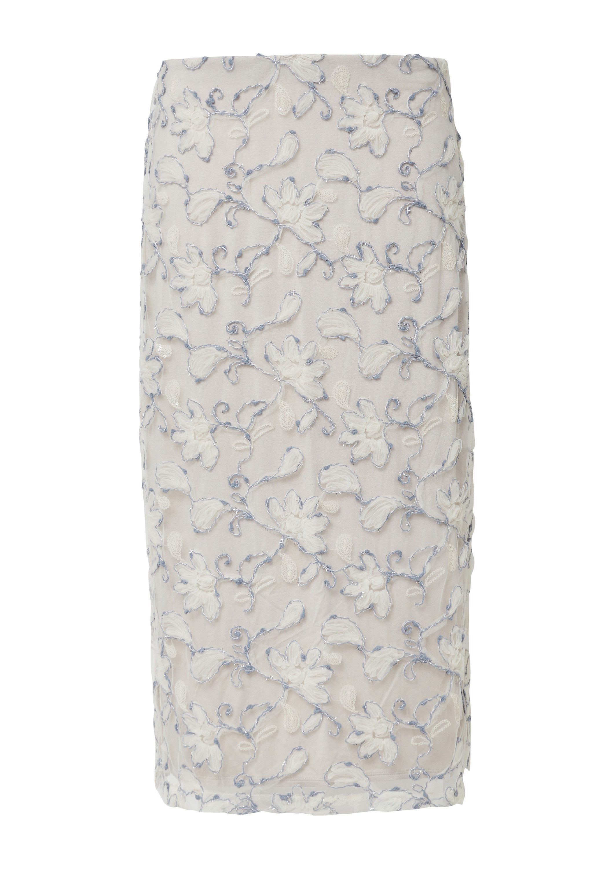 comma Midirock Rock Midirock mit Glitzergarn- und Paillettenapplikation günstig online kaufen