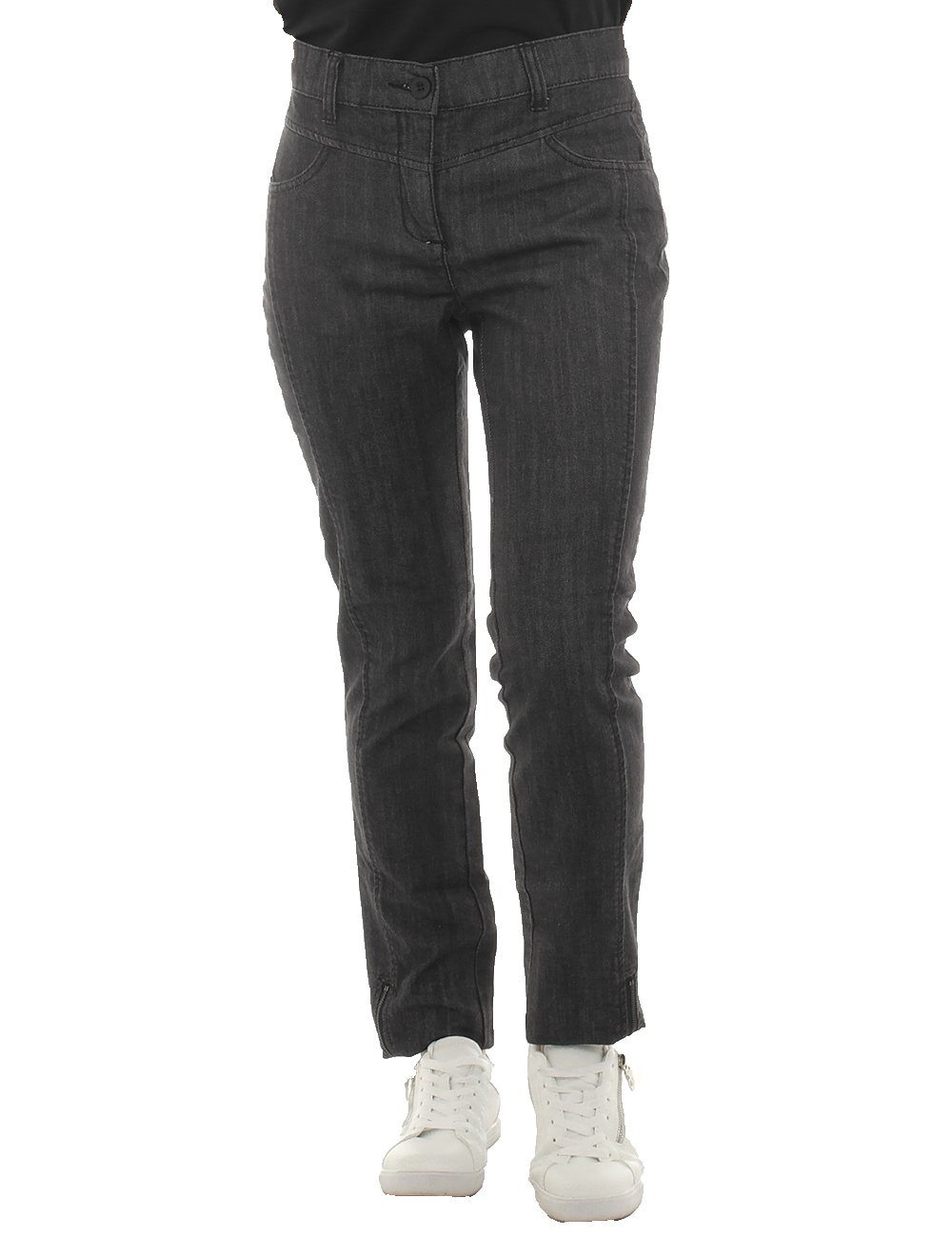 YESET Röhrenhose Damen Röhrenhose Jeans Hose black denim 099607