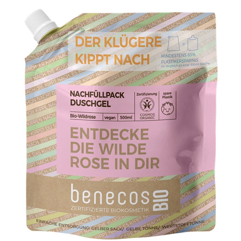 Benecos Duschgel Wildrose, 500 ml