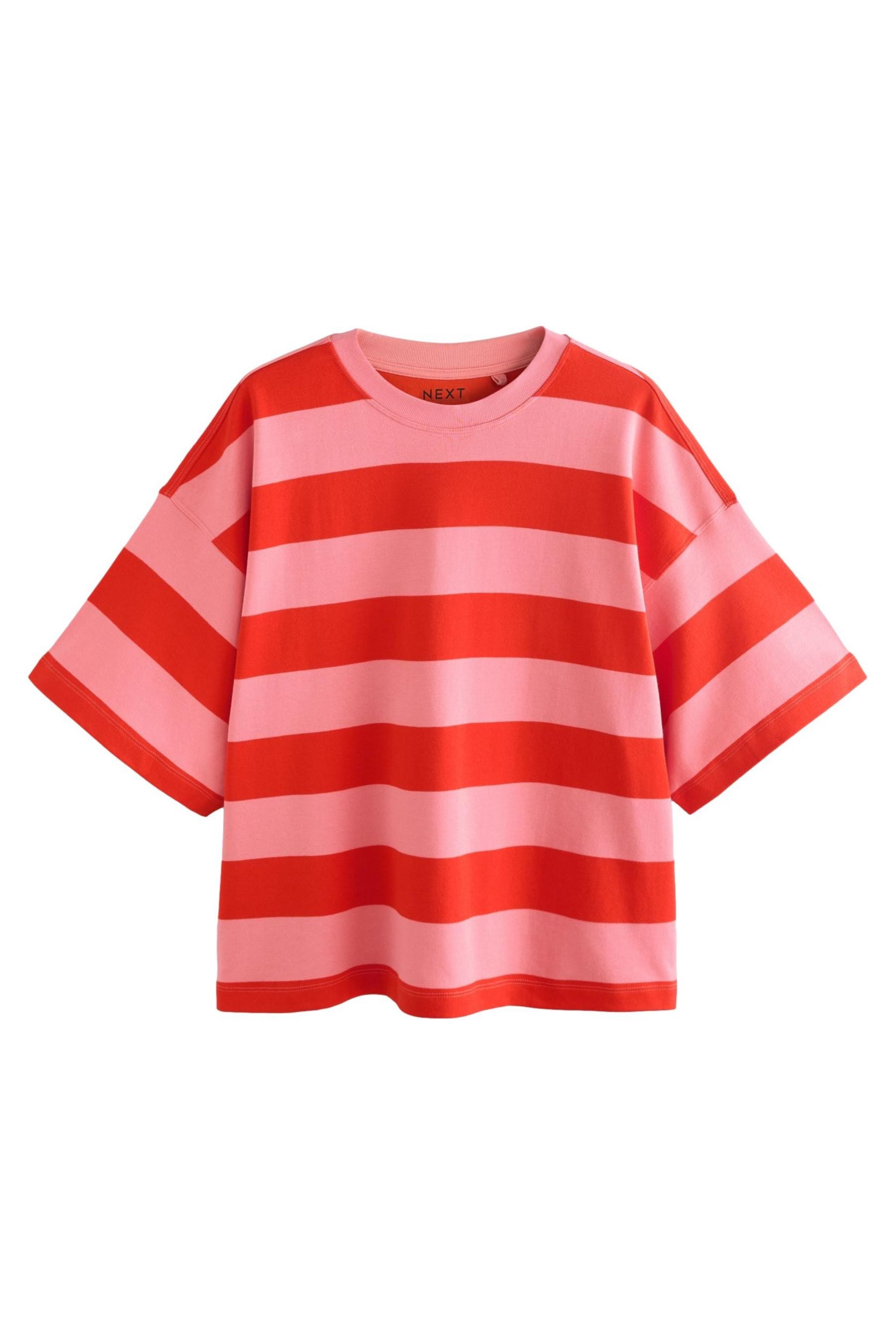 Next T-Shirt Kastiges Relaxed Fit Oversized-T-Shirt, günstig online kaufen