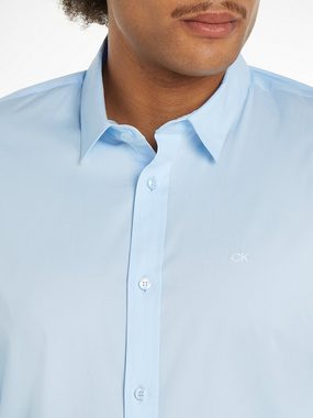 Calvin Klein Businesshemd STRETCH POPLIN SLIM SHIRT mit Calvin Klein Logo auf der Brust