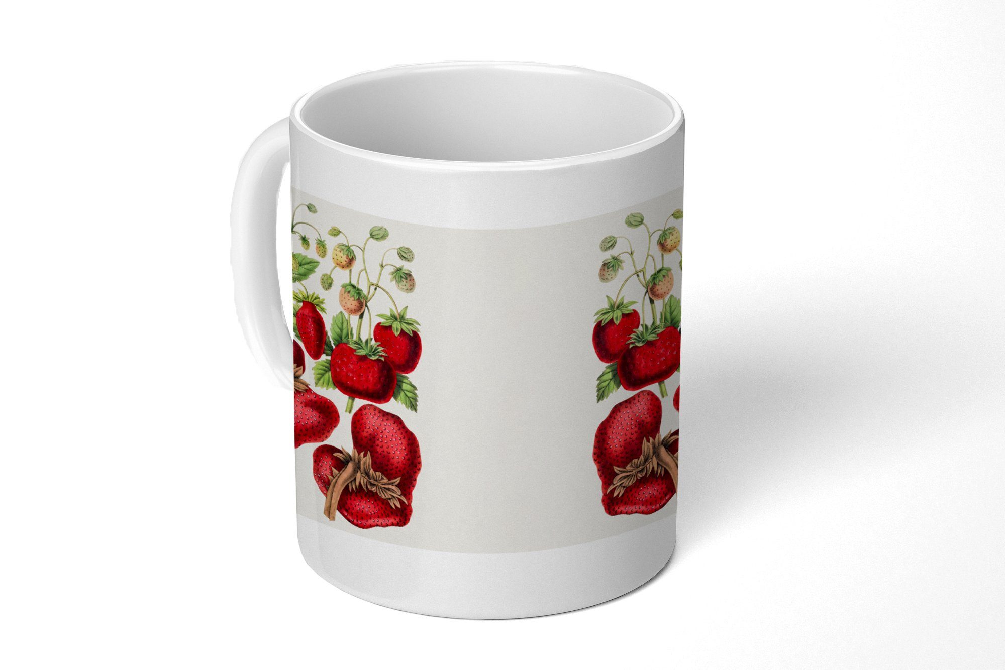 - Keramik, Geschenk MuchoWow Erdbeere Teetasse, Rot, Kaffeetassen, Tasse Becher, Lebensmittel Teetasse, -