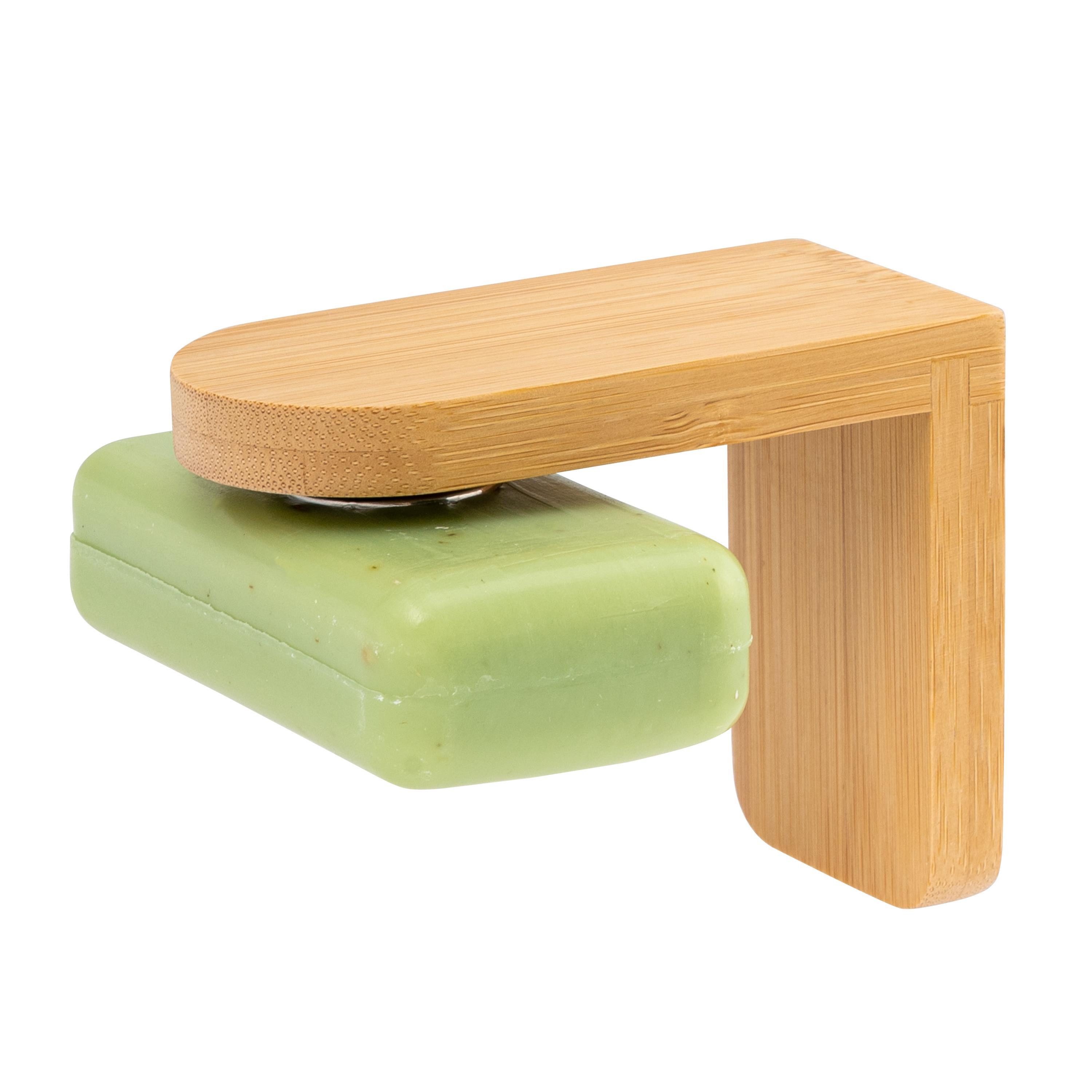 bremermann Seifenhalter Magnet-Seifenhalter aus Bambus - frei hängende Seife durch Magnet, Breite: 4,5 cm, 1-St.