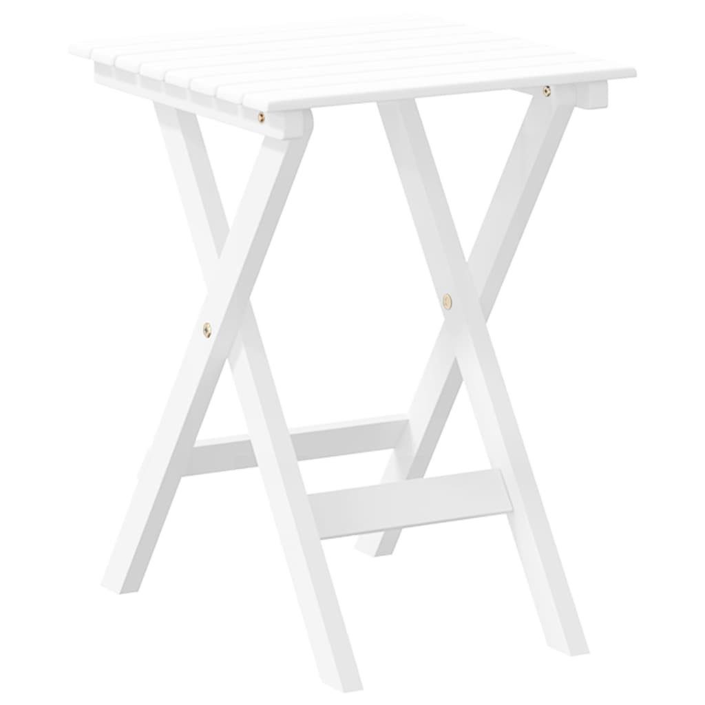 vidaXL Gartentisch Beistelltisch Klappbar Weiß Massivholz günstig online kaufen