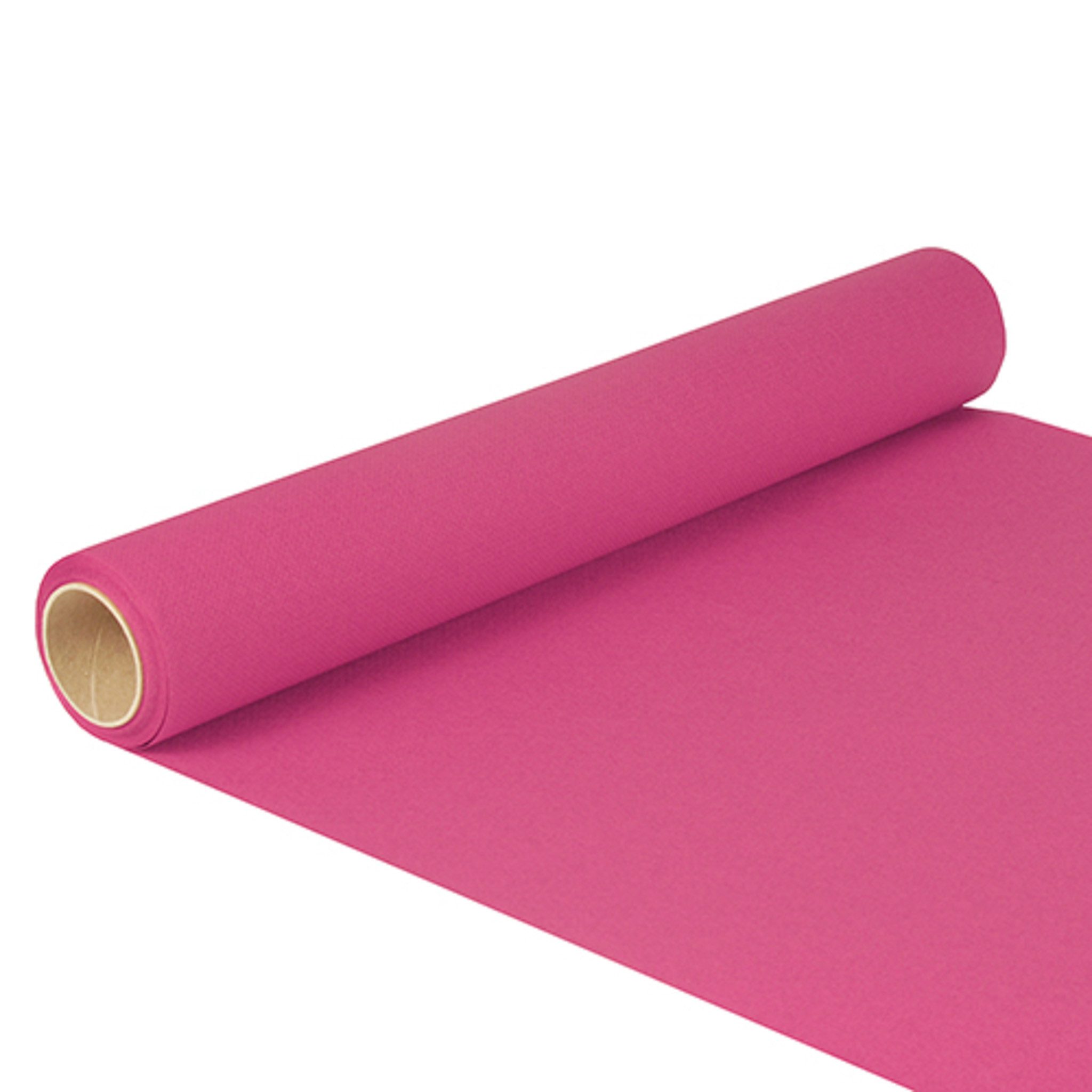 PAPSTAR Tischdecke, Tischläufer stoffähnlich 40cm x 5m Rolle Royal Collection Fuchsia