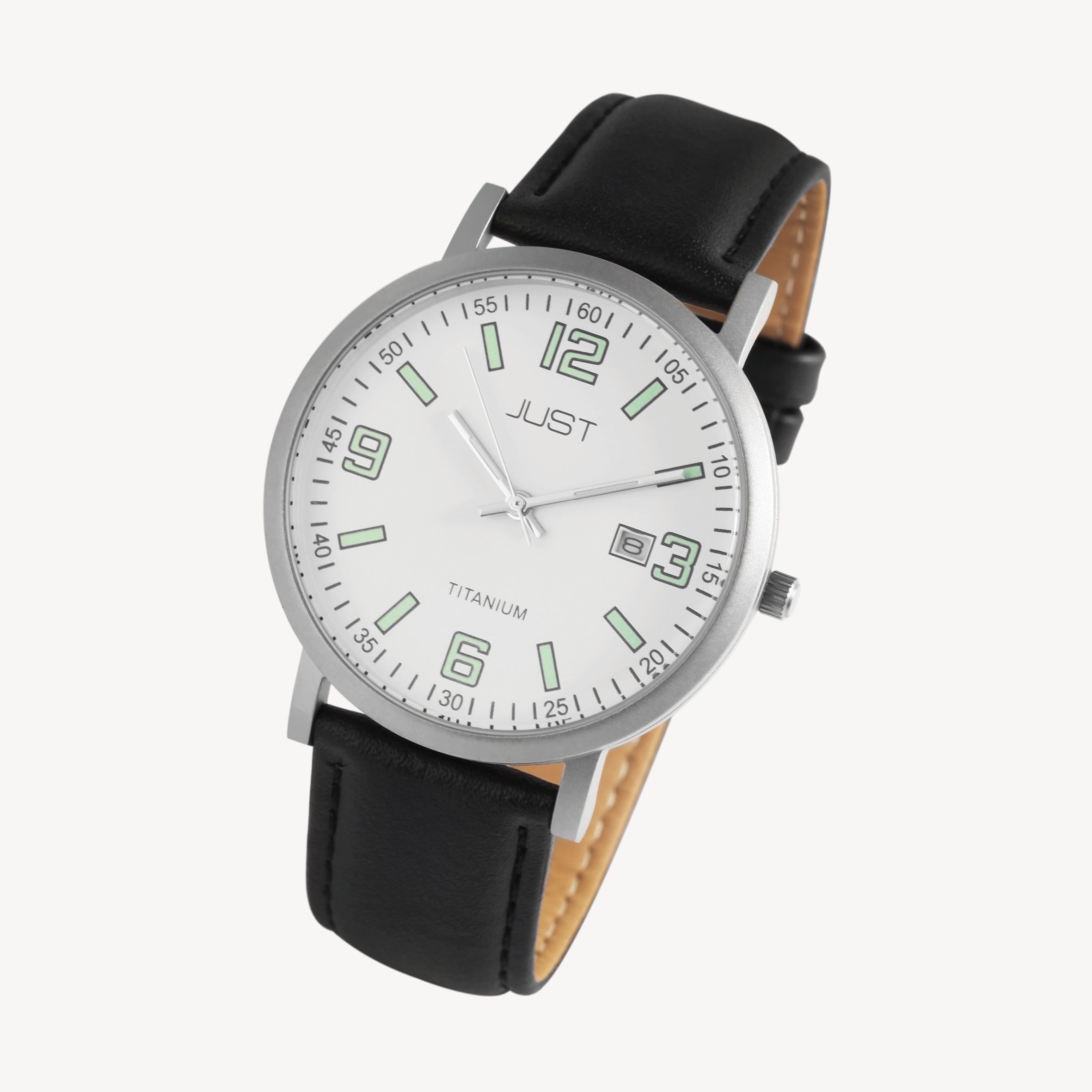 JUST WATCH Quarzuhr Kent Just Titan Herrenuhr Echtlederband