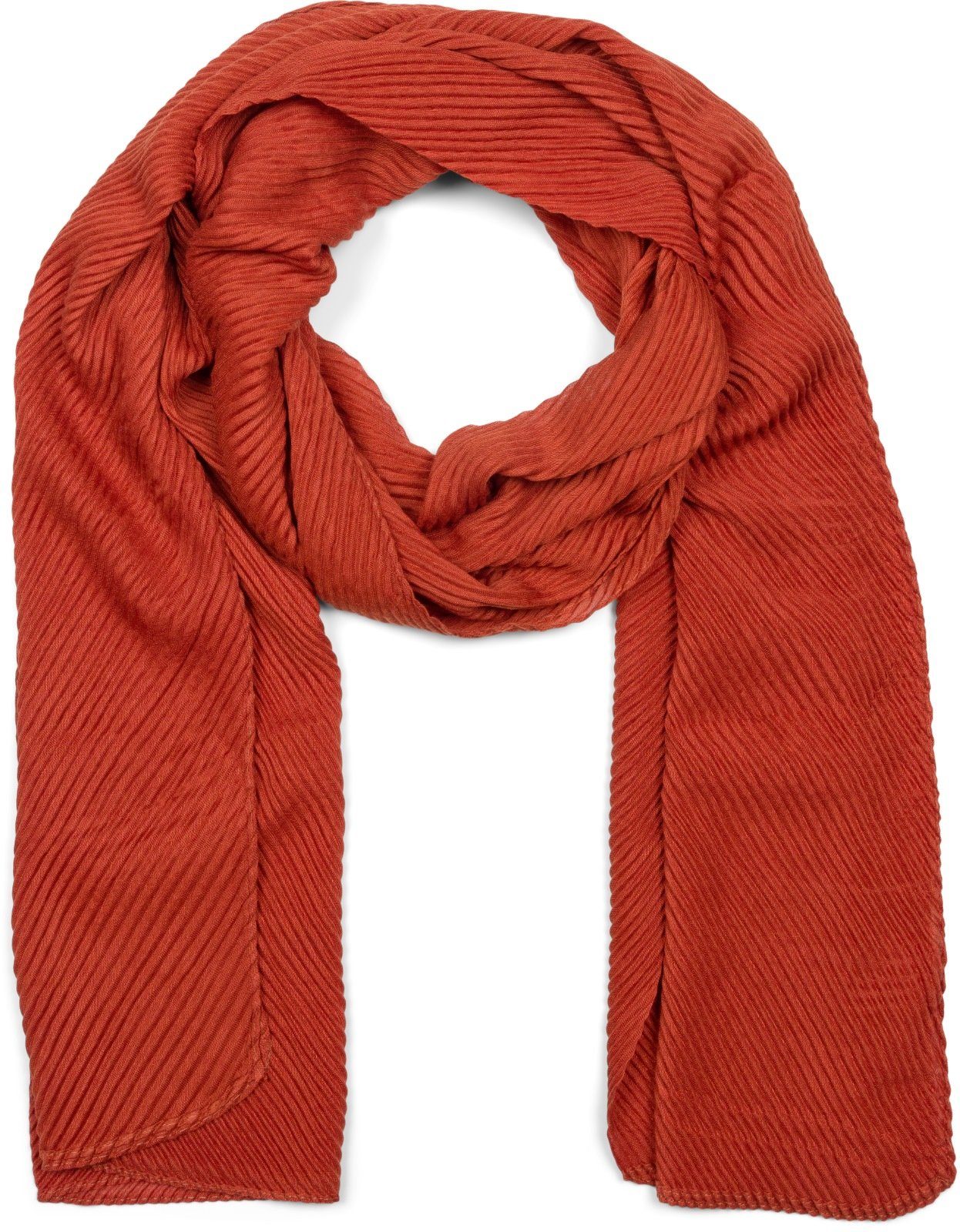 styleBREAKER Modeschal Gekreppter Unifarbener Schal, (1-St)