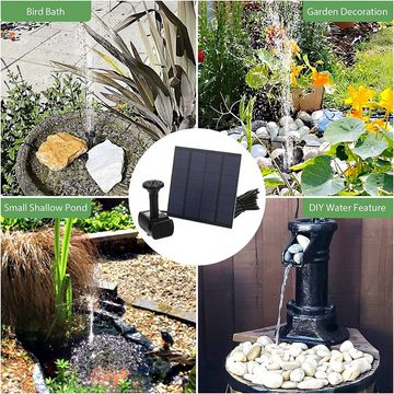 UE Stock Teichpumpe 1,8 W Solarpumpe Teichpumpe Springbrunnen Pumpe 4 Verschiedenen Düsen