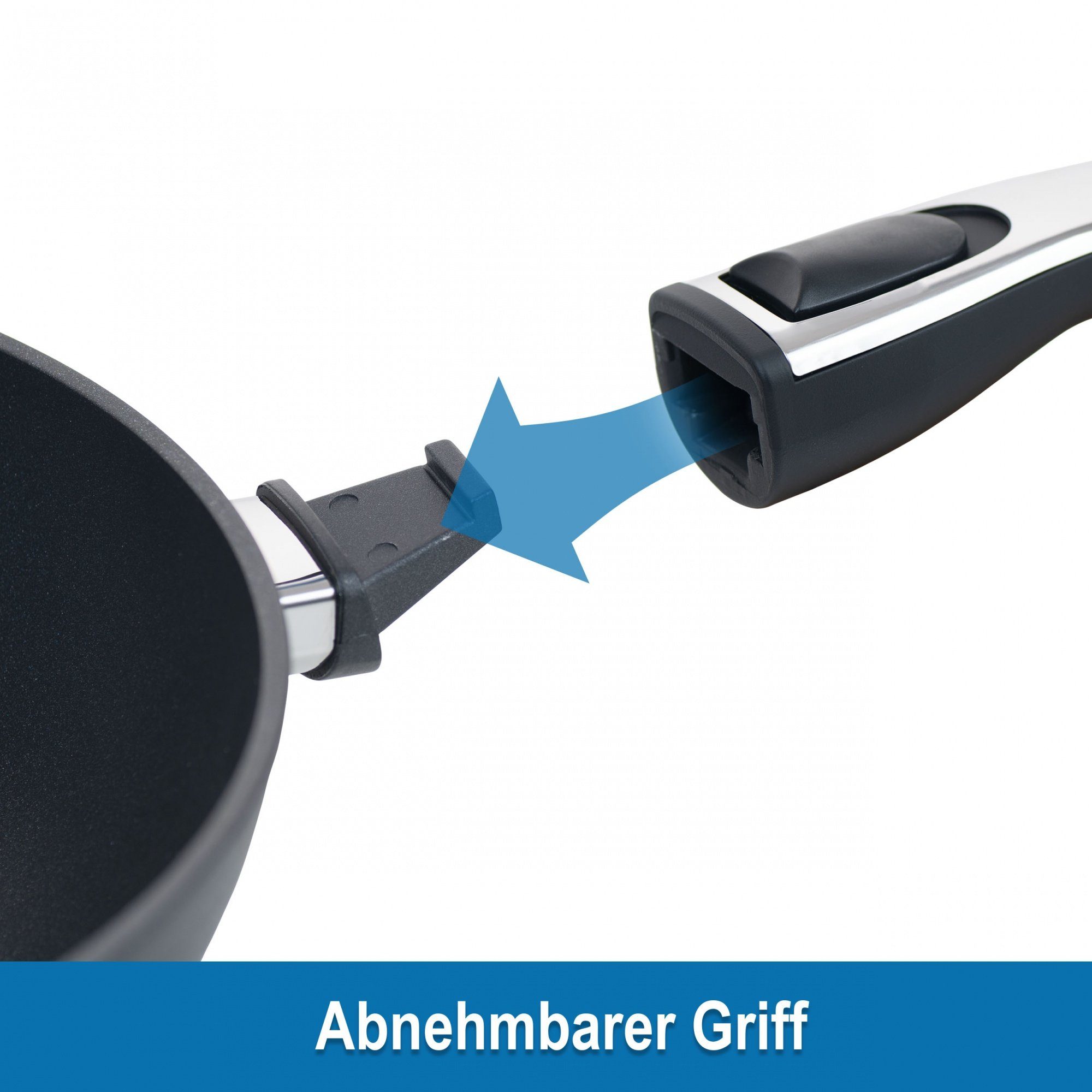 Genius Bratpfanne Cerafit Plasma Pfanne 28 cm, Aluminium, Edelstahl, Glas (1 Bratpfanne 1 Deckel), für alle Herdarten, spülmaschinengeeignet