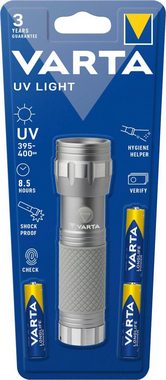 VARTA Taschenlampe UV Licht (Set), Leuchte macht Unsichtbares sichtbar Hygienehilfe mit Schwarzlicht