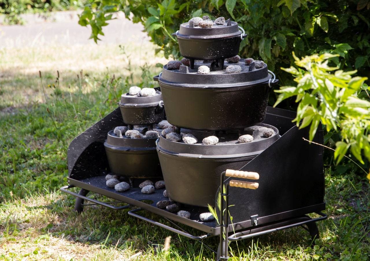 Petromax fire table, fire pot table fe90 for Dutch oven