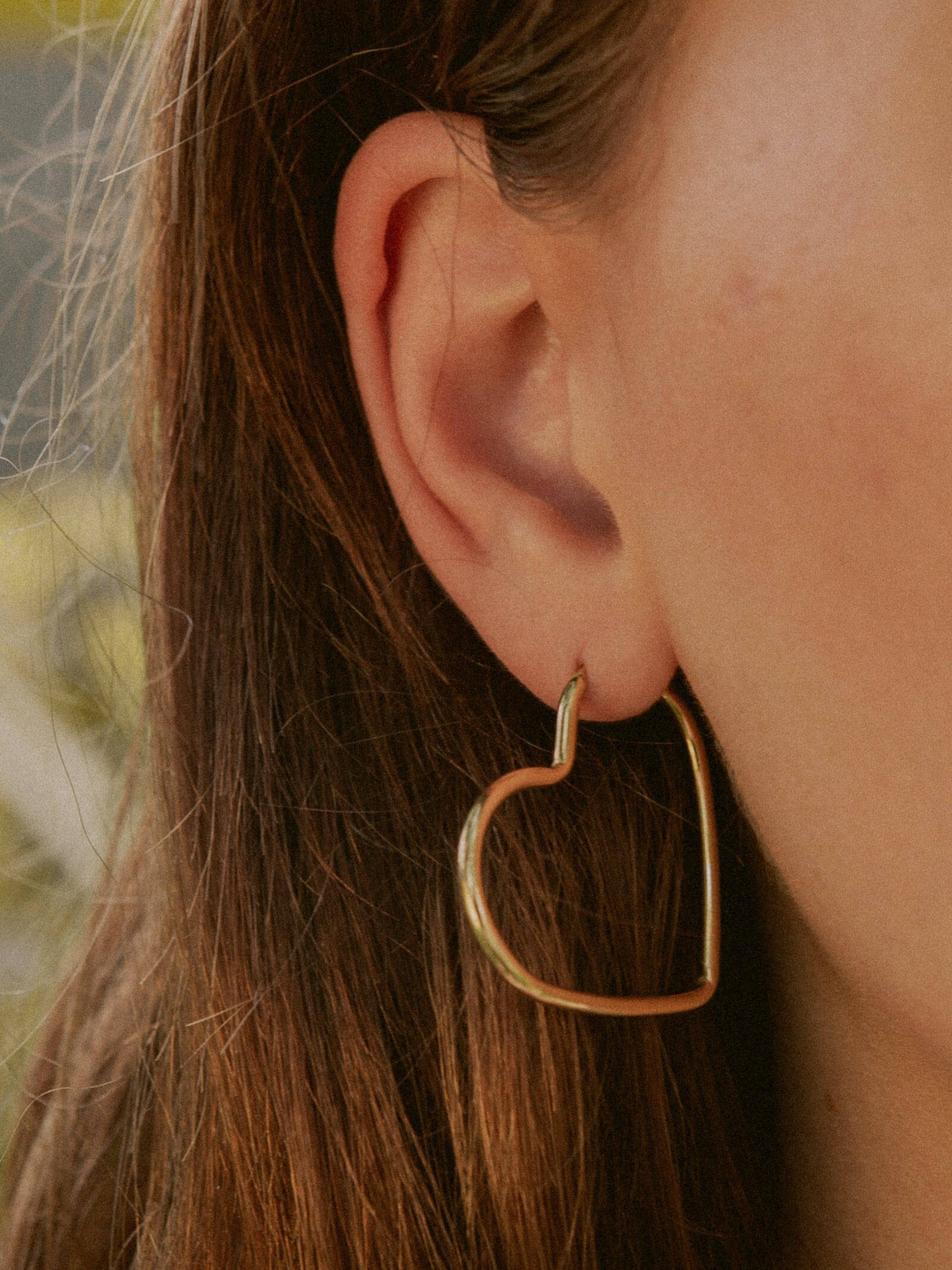 modabilé Paar Creolen Creolen in Herz-Form 3,8cm, Damen Ohrringe 38mm herzf günstig online kaufen