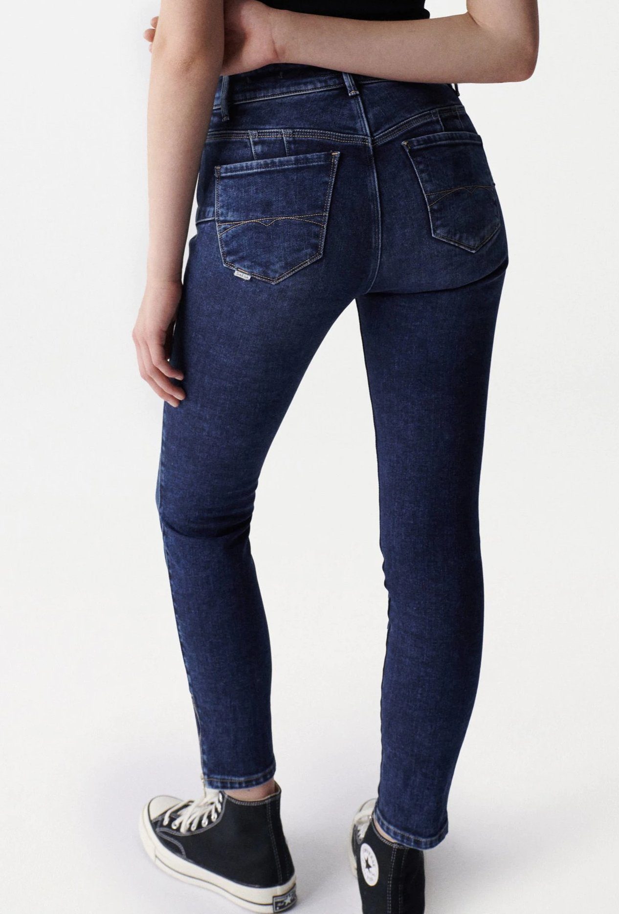 Salsa Stretch-Jeans SALSA JEANS DESTINY PUSH UP CROP SLIM wash blue 126913.8504