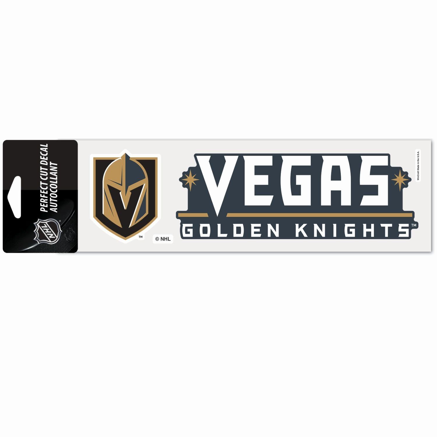 WinCraft Wanddekoobjekt 8x25cm Vegas Golden Aufkleber Knig Cut NHL Perfect