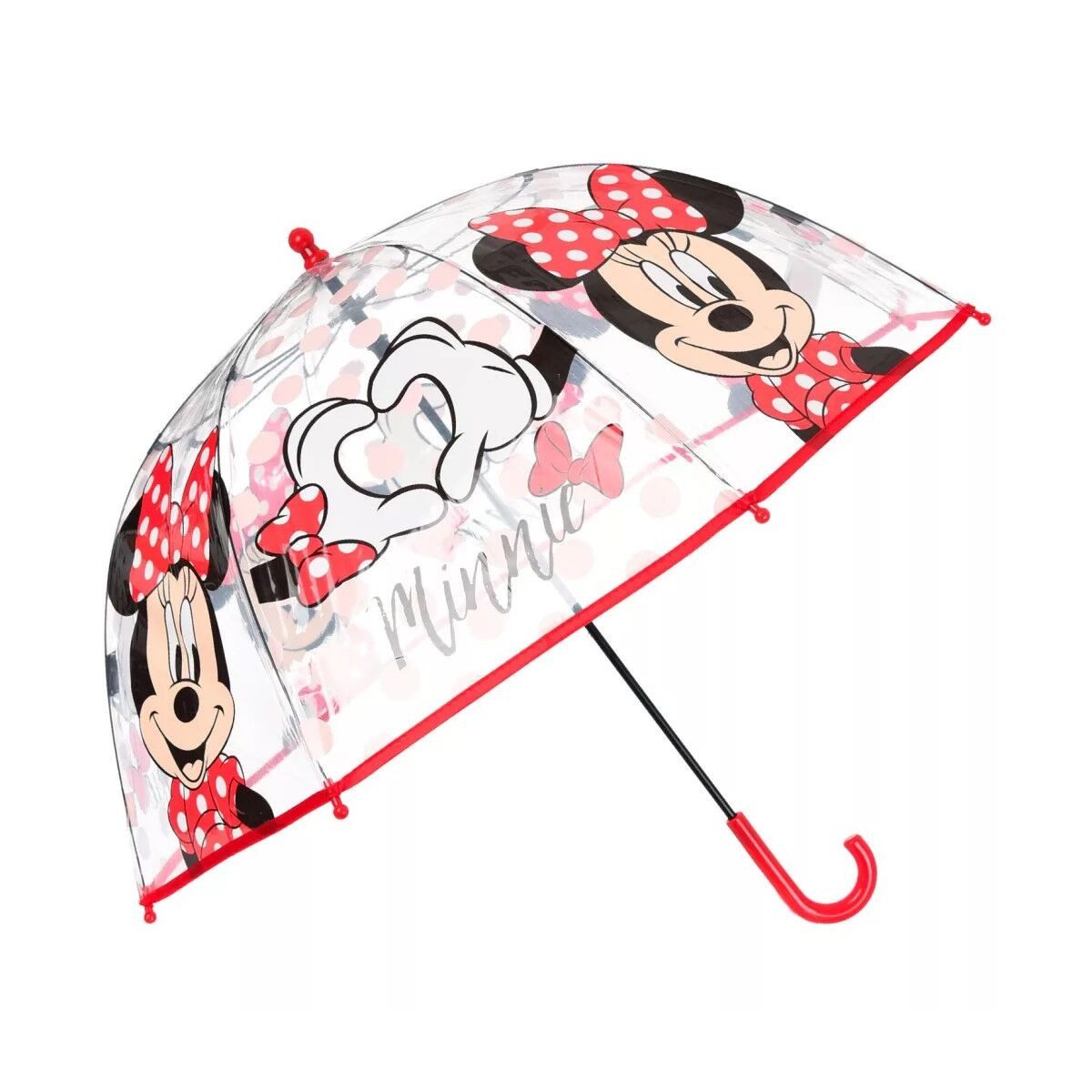 Disney Stockregenschirm Disney Minnie Lovely Kinderdurchsichtiger Regenschirm Ø72 cm