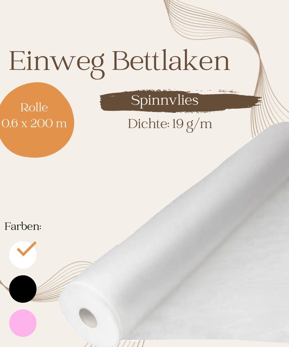 STM Company Bettlaken Einweg Bettlaken in Rolle 0,6x200 m, Gummizug: ohne, günstig online kaufen