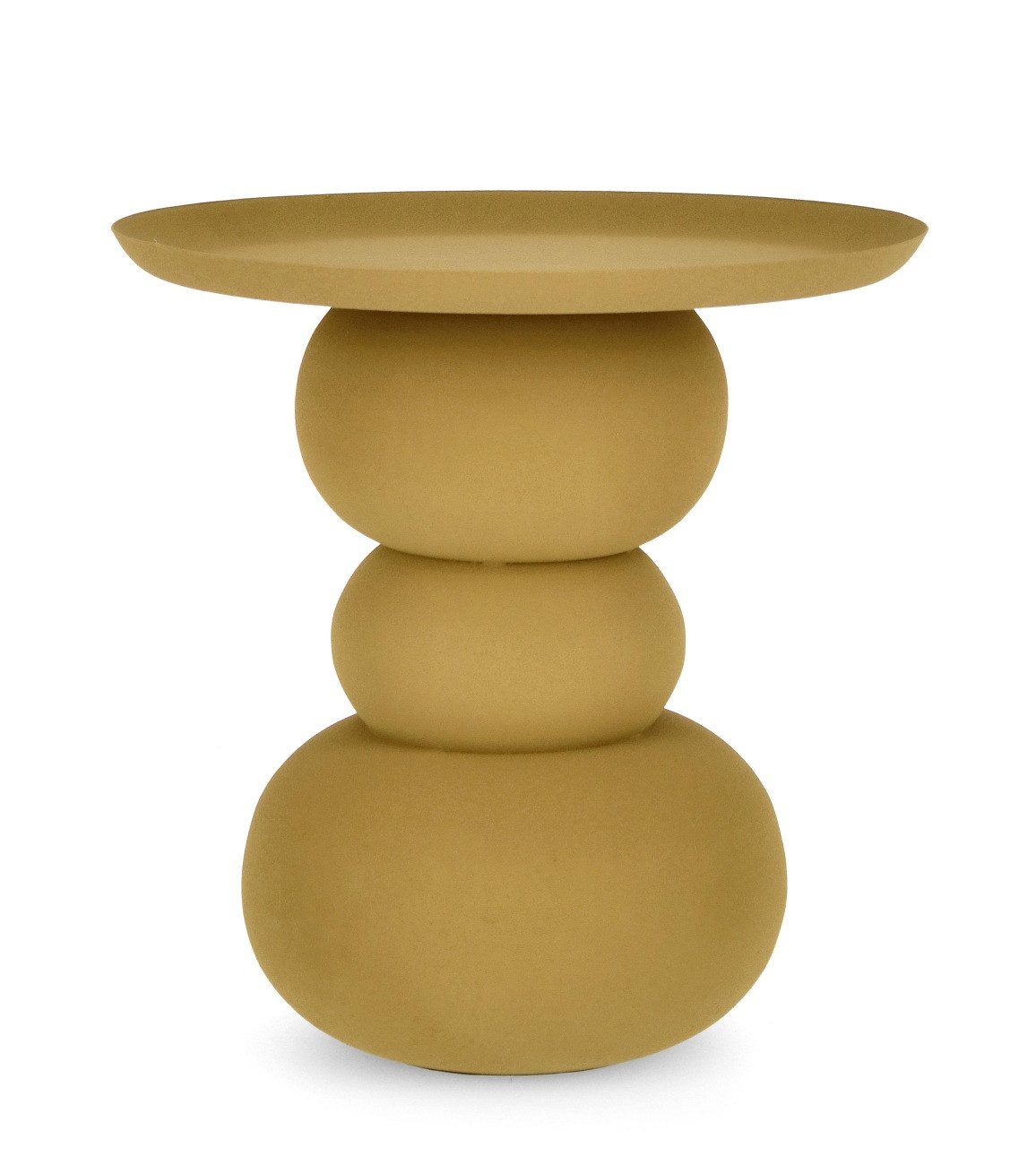 Bizzotto Beistelltisch Alpa aus Metall Ø 41 cm, Senf günstig online kaufen