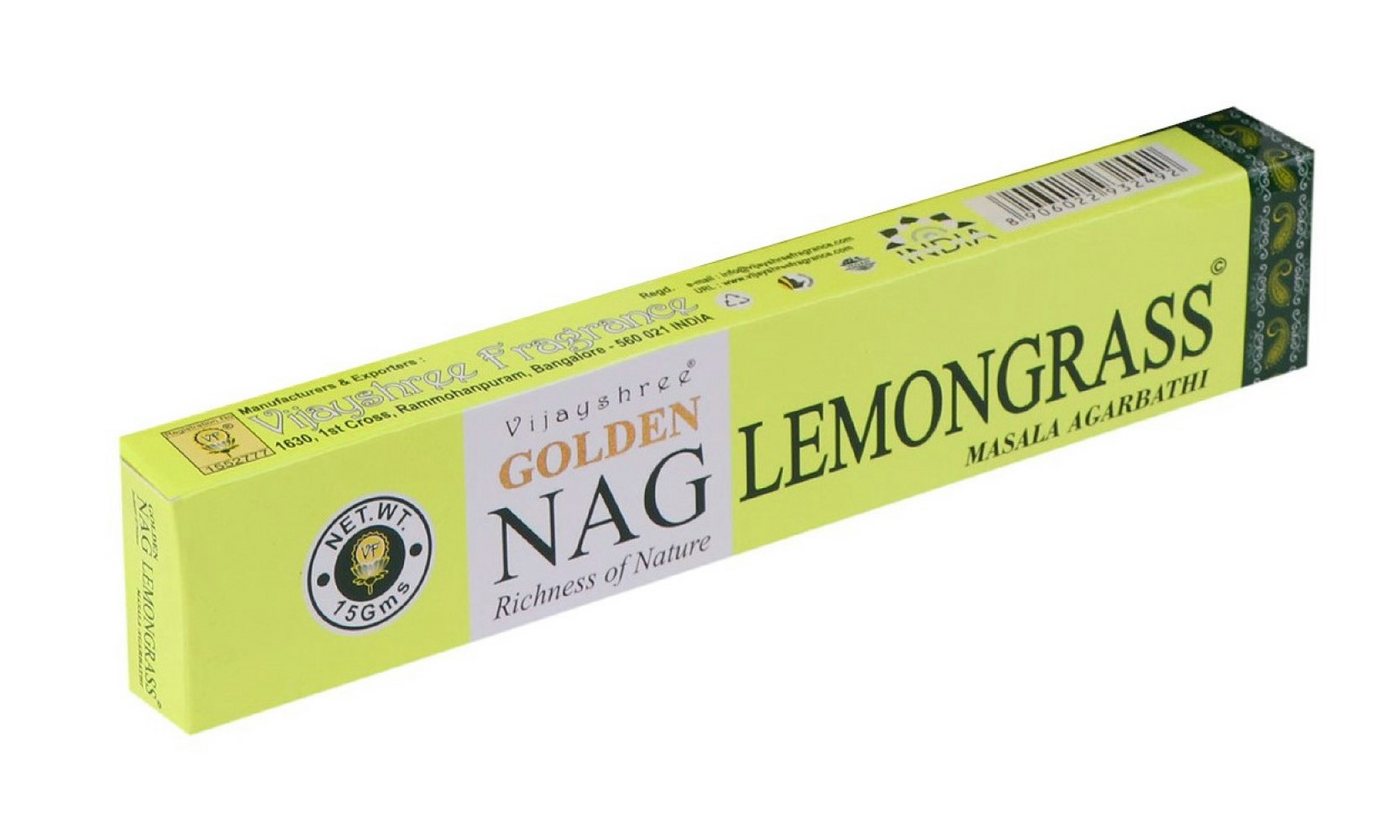Vijayshree Räucherstäbchen Räucherstäbchen Vijayshree Incense "Golden Nag Lemongrass" 15gr.
