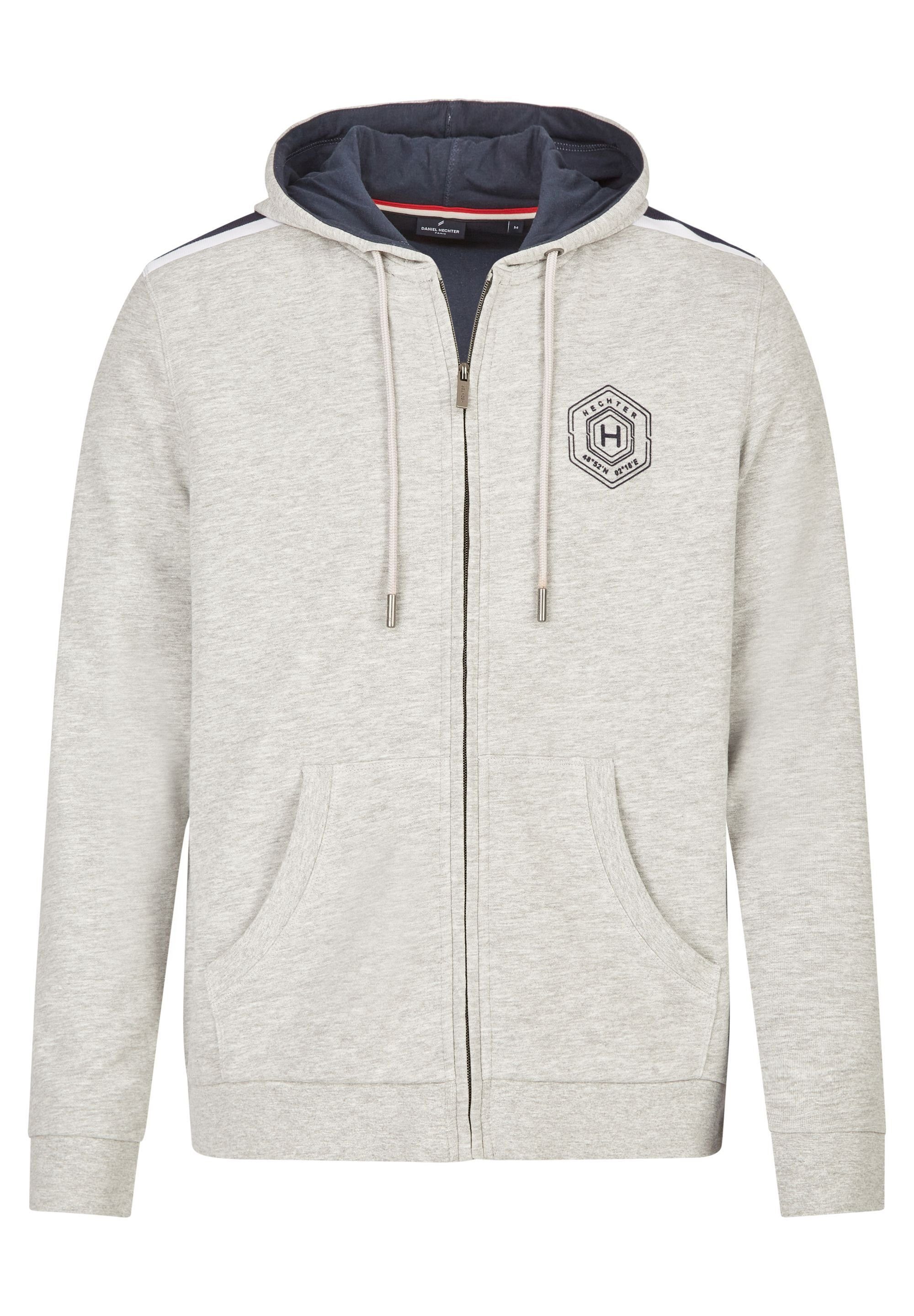 HECHTER PARIS Sweatjacke Unimuster silver